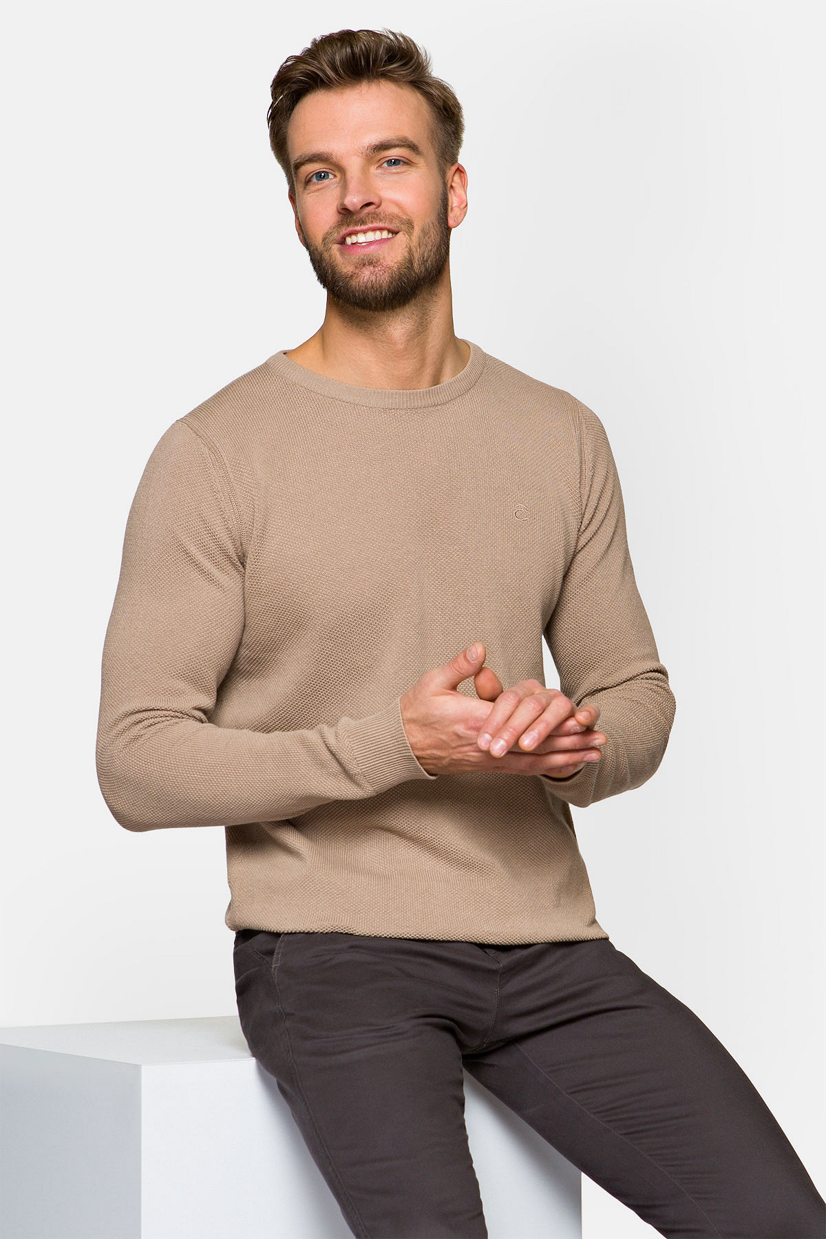 Sweter Beżowy Zach rozmiar 2XL; L; M; XL