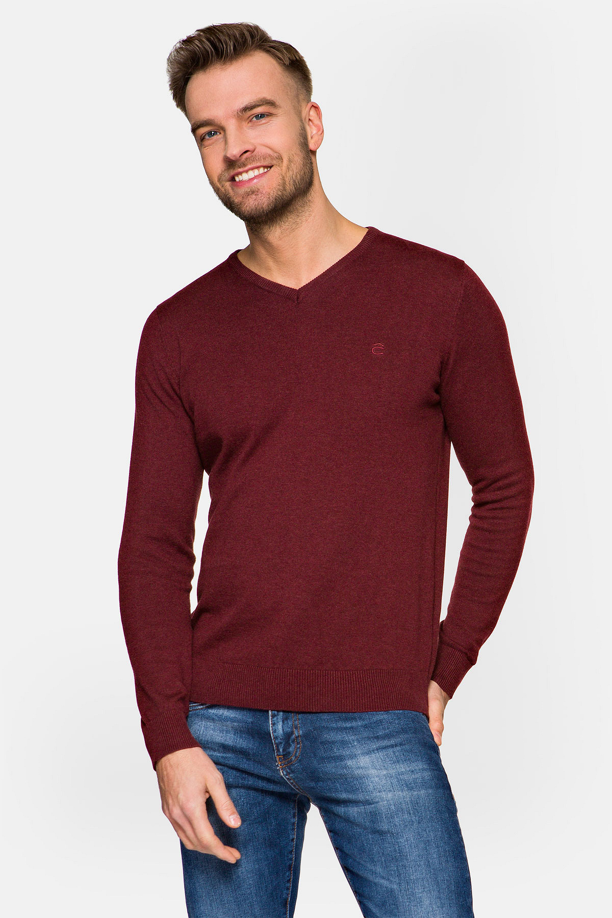 Sweter Bordowy Valerio rozmiar 2XL; L; M; XL