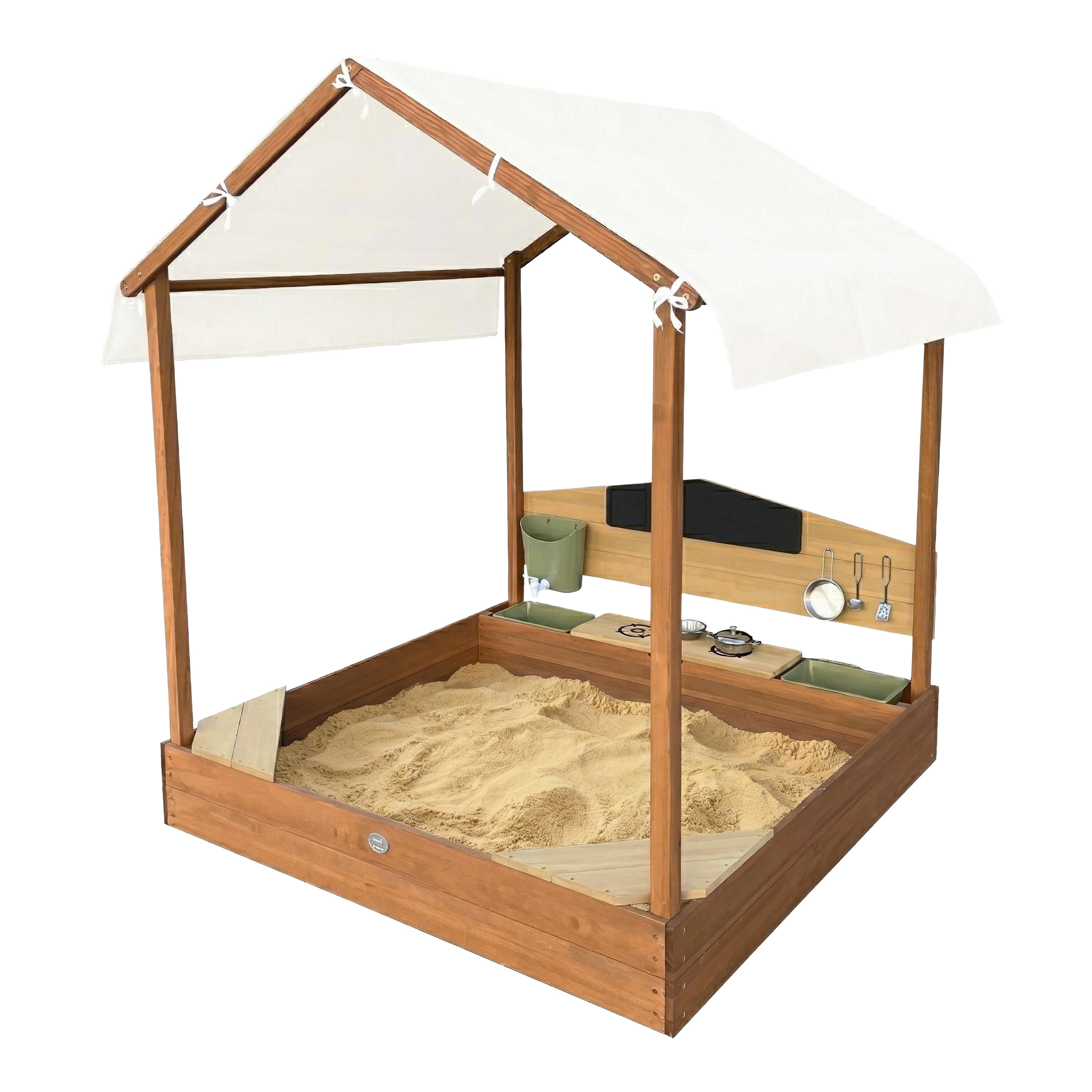 Piaskownica i domek drewniany – AXI Meli – 120 x 120 x 144,5 cm