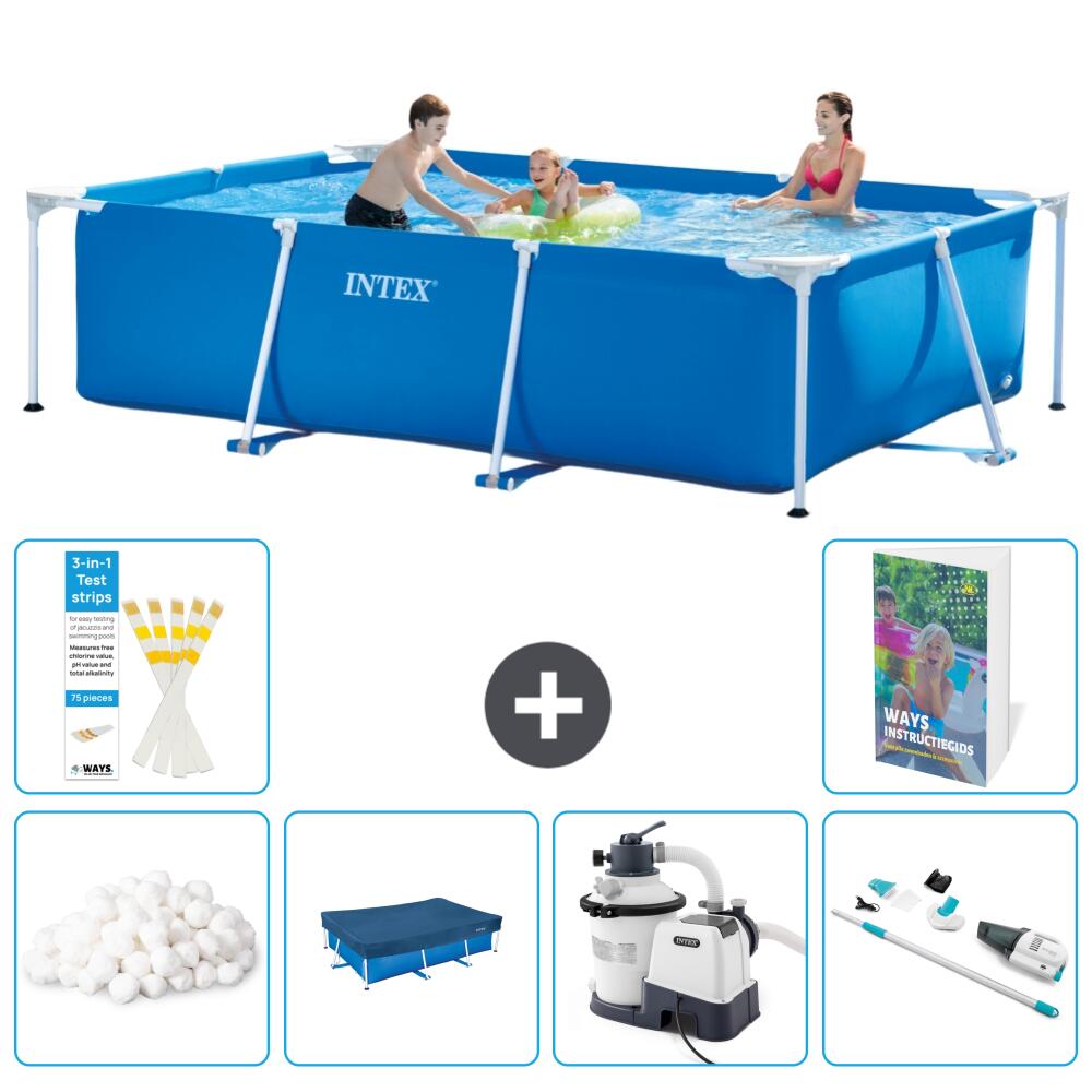 INTEX Basen ze stelażem Prostokątny - 300x200x75 cm - 7-częściowy S169