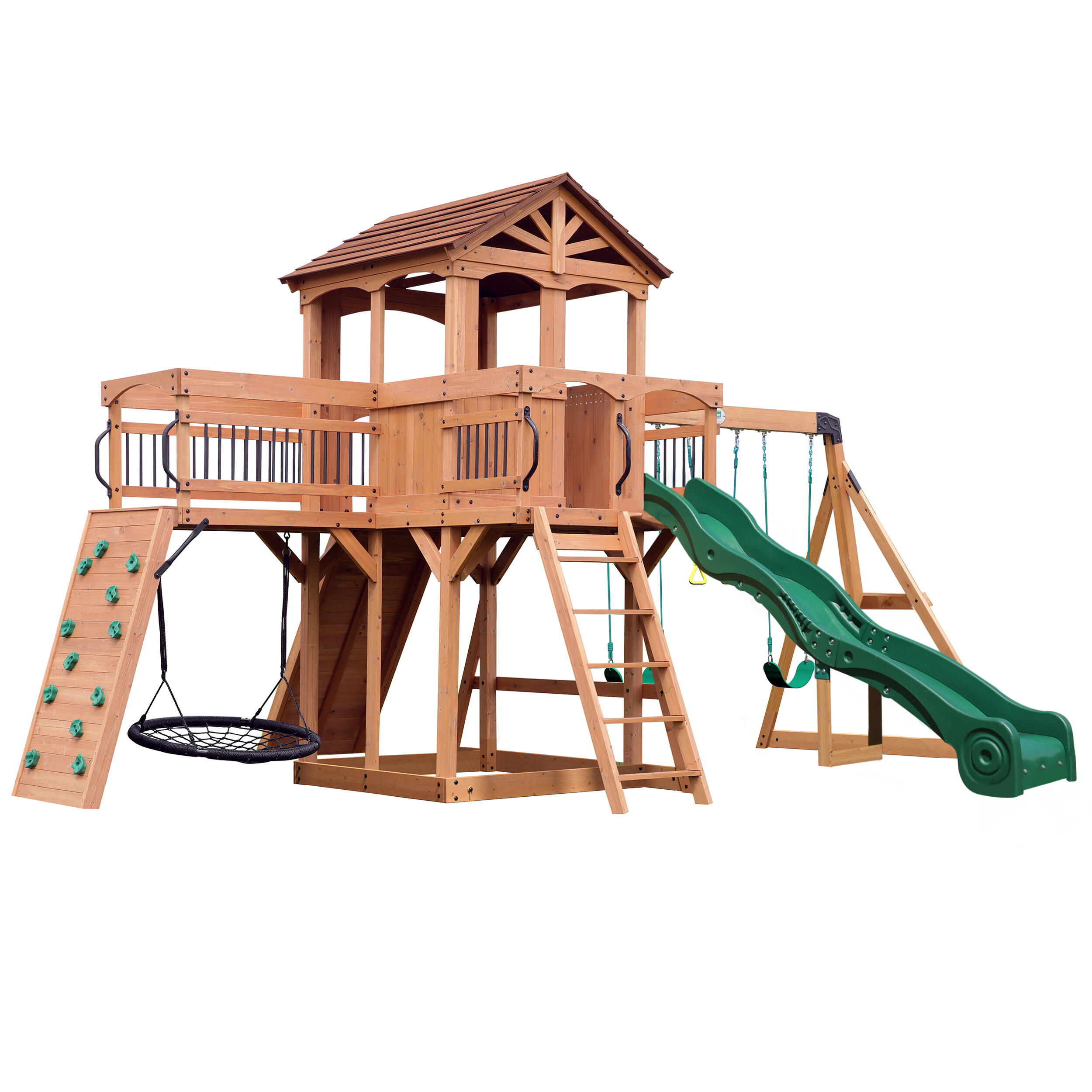 Backyard Discovery Sterling Point Plac zabaw, sciany skalne, zjezdzalnia