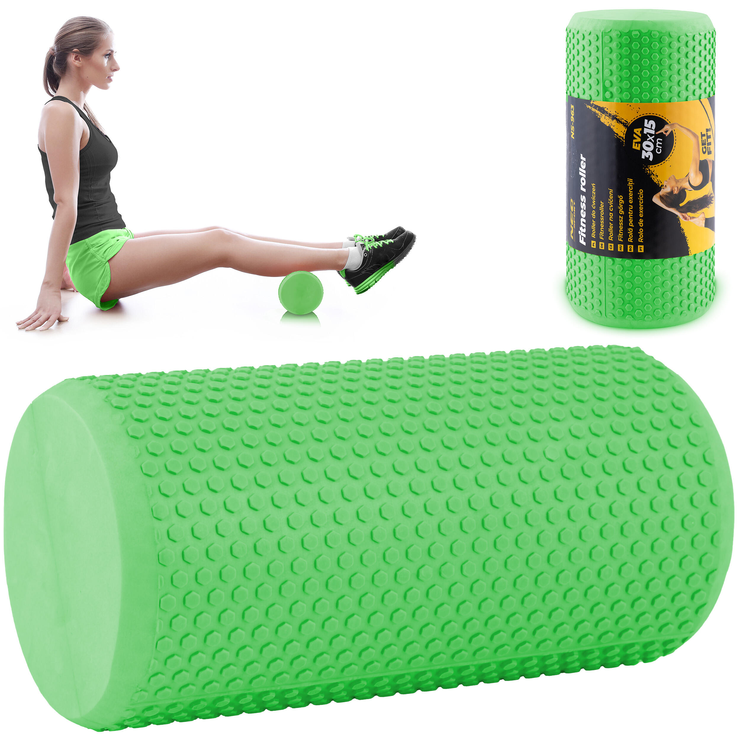 Roller do masażu ćwiczeń wałek 30x15cm Neo-Sport