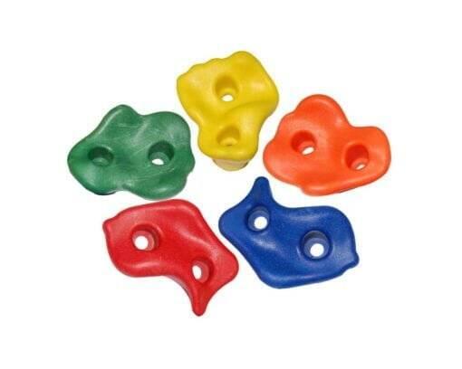 Chwyty wspinaczkowe plastikowe M 5 szt. kolorowe