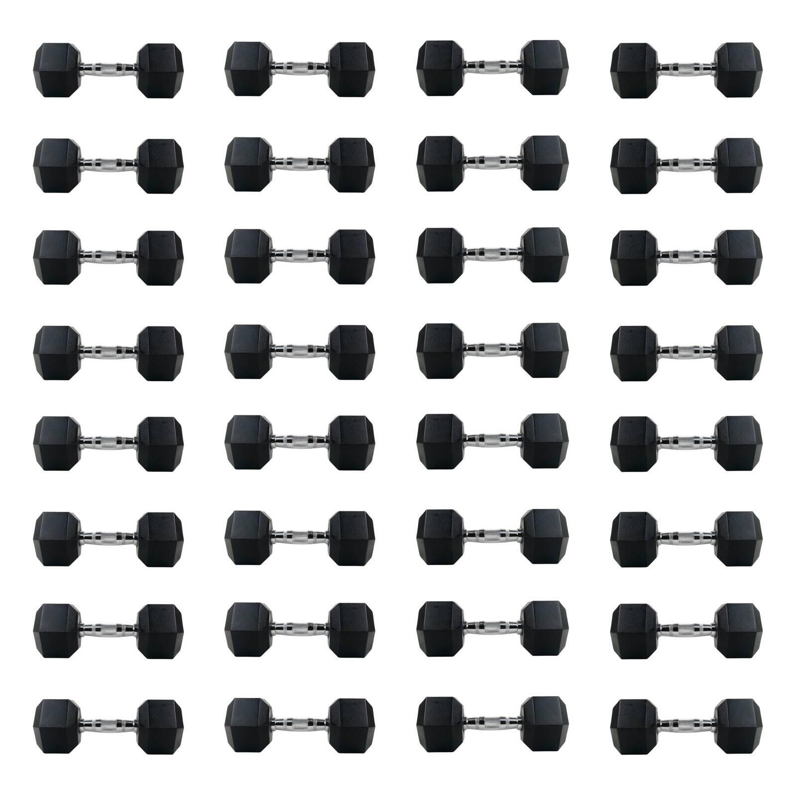 Zestaw hantli hex UNDERFIT 2 x 5-30 kg (385 kg)