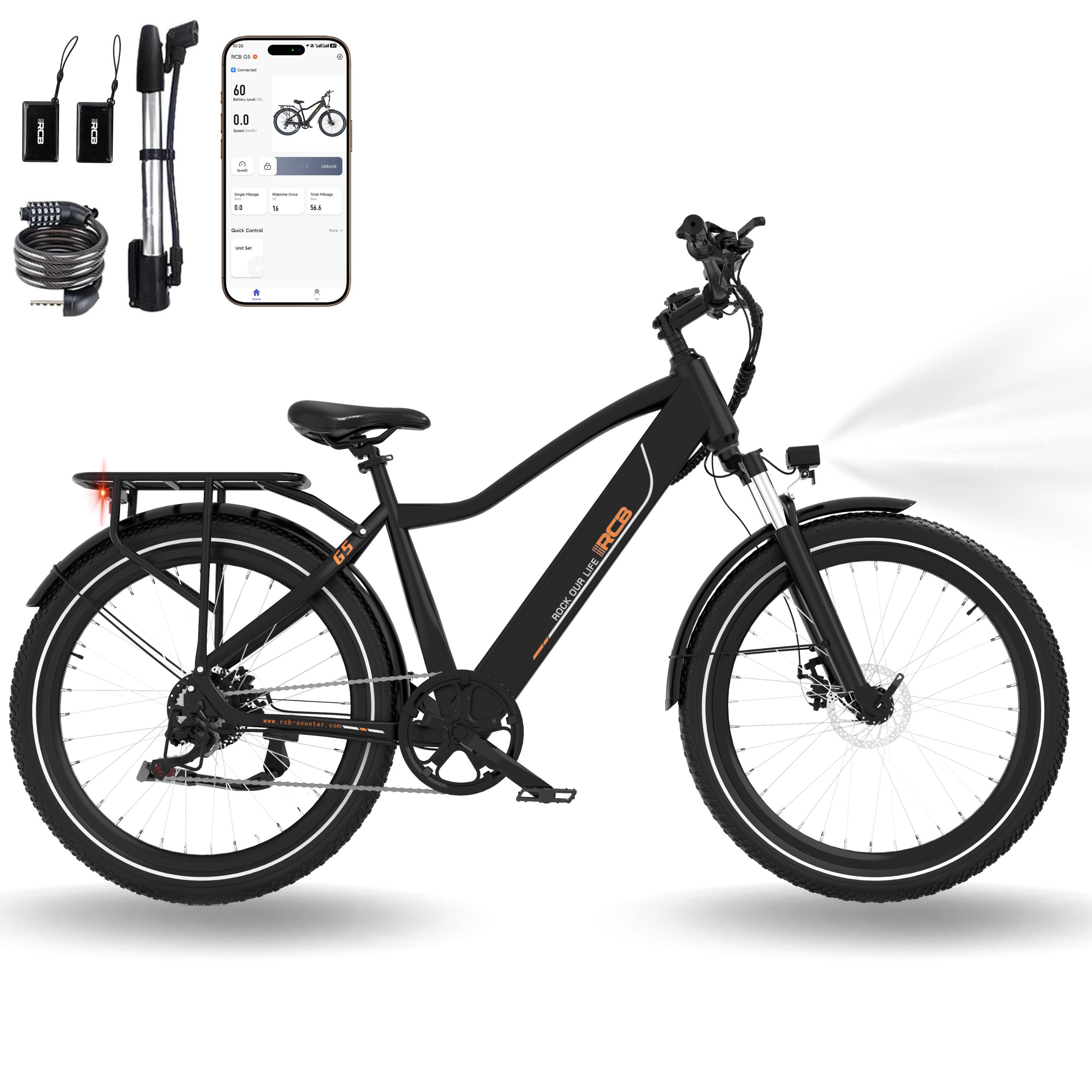 Rower elektryczny dla Dorosłych 27,5 E-Bike, APP,NFC, RCB-G5​