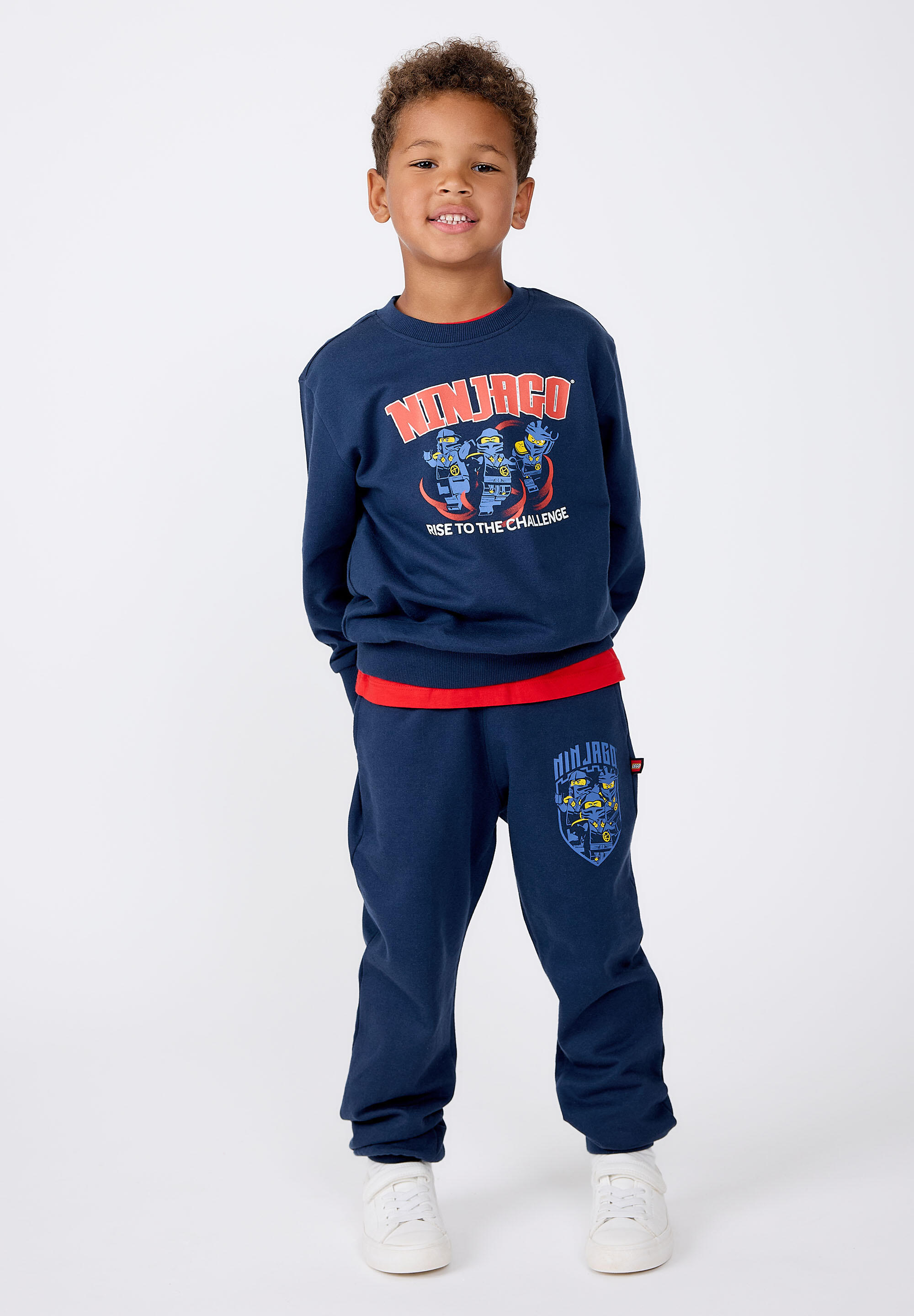 Bluza Bawełniana Chłopięca LEGO Ninjago Sian301 Granatowa