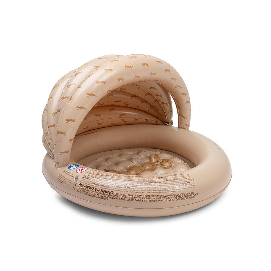 Basen dla dzieci Swim Essentials – beżowy – Roamer – Ø 100 cm z baldachimem