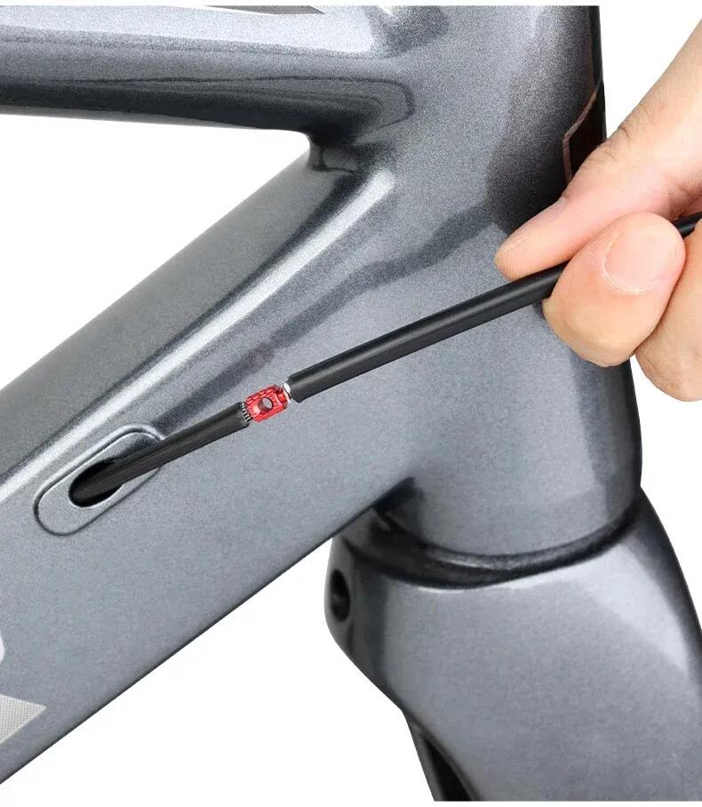 Narzędzie prowadzenie kabli wewnętrzne rower aluminium czerwone 2szt