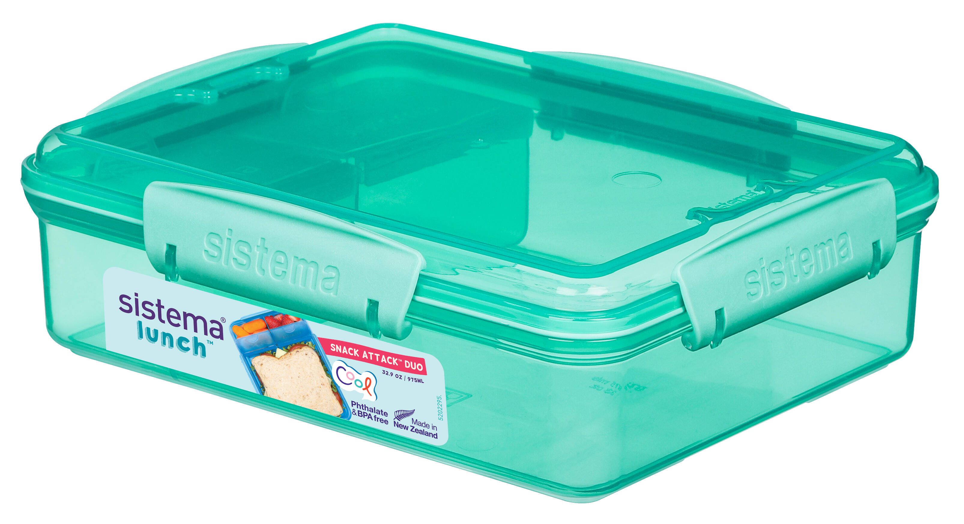 Snack Box Lunch Snack Attack Duo z 2 oddzielnymi przegródkami 975 ml