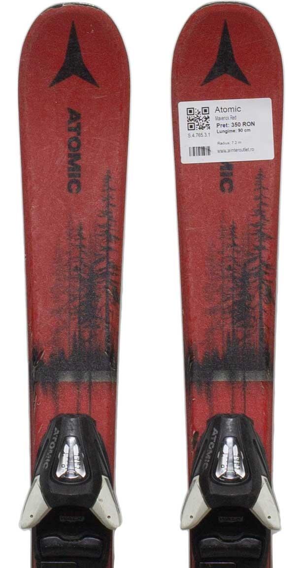 Second Life- Narty ATOMIC Maverick Red, 80 cm- Stan bardzo dobry