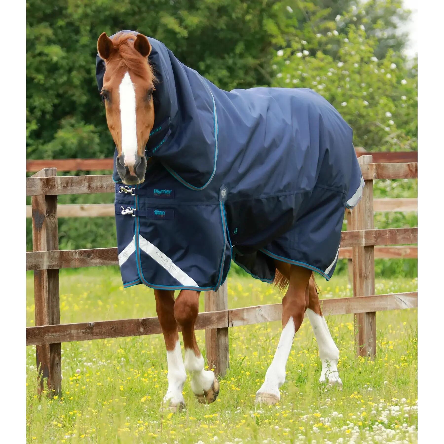 Derka zewnętrzna dla koni z osłoną szyi Premier Equine Titan 200 g