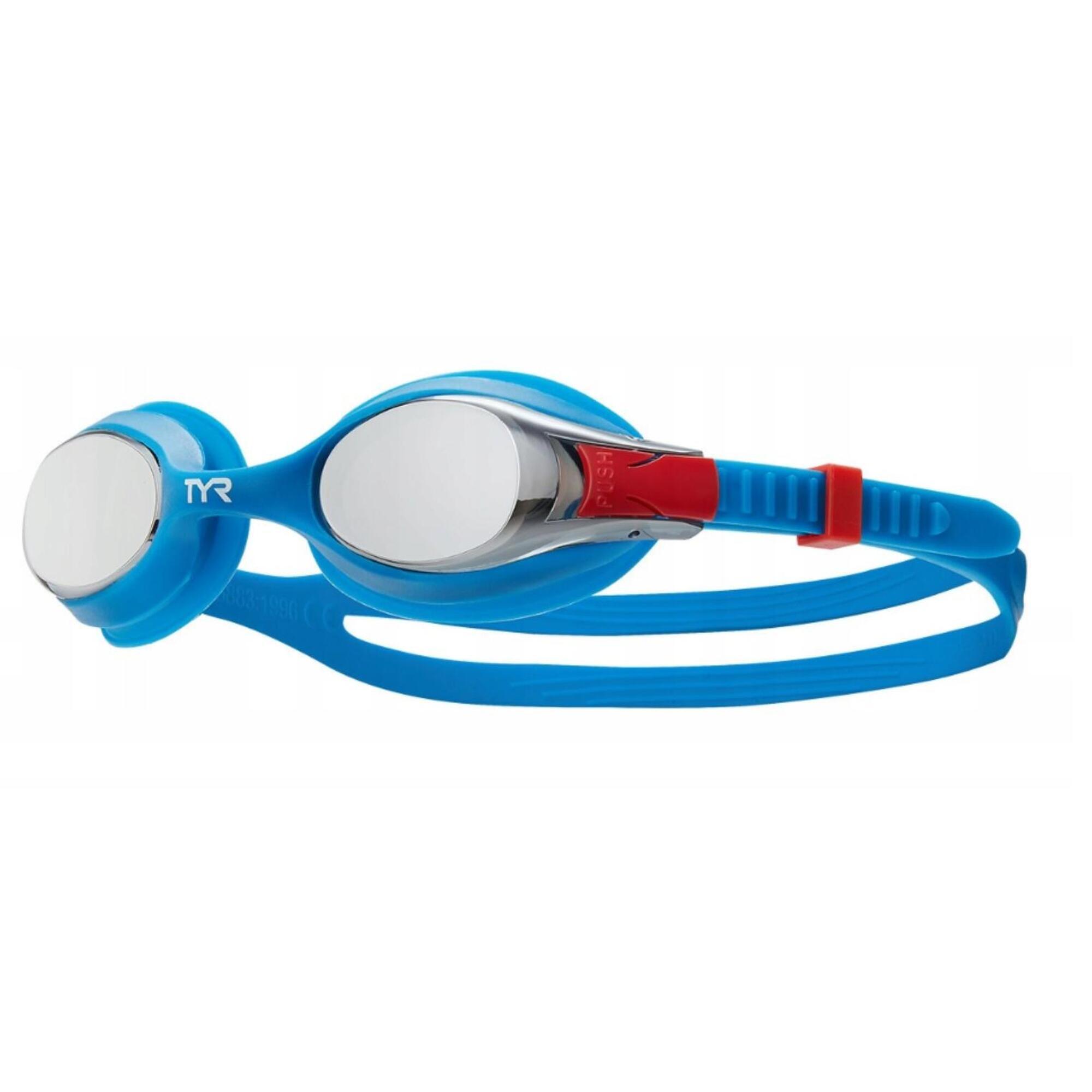 Okulary na basen dziecięce TYR Swimple lustrzane niebieskie