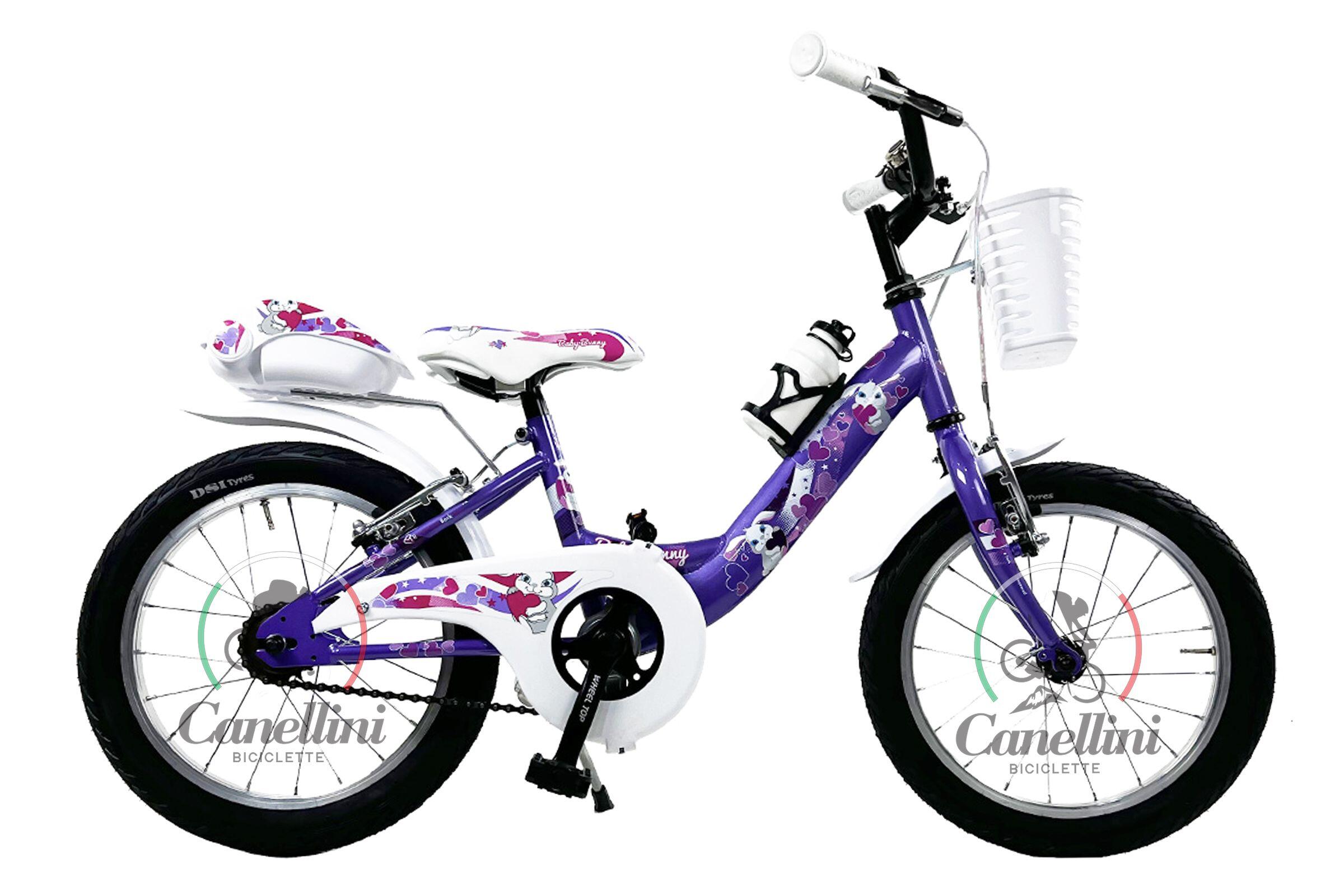 Rower Dziecięcy Canellini VENERE 16 BABY BUNNY - Fioletowy