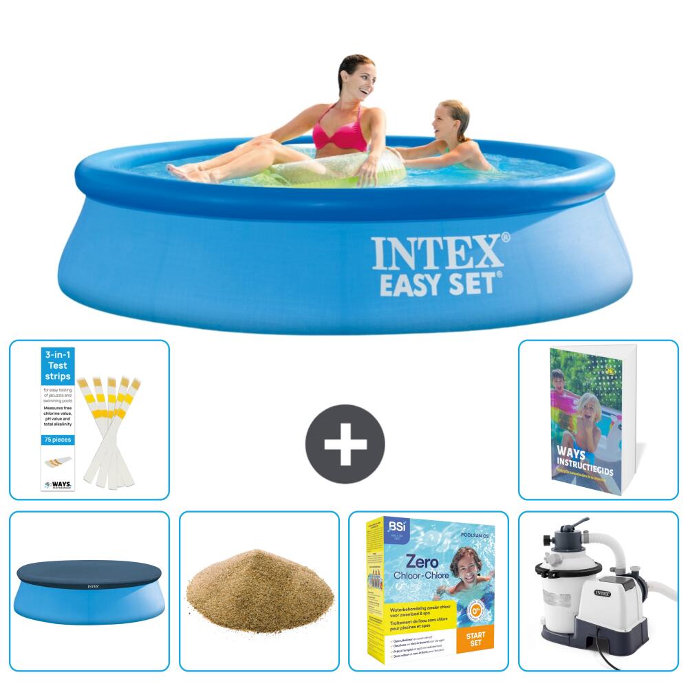 INTEX Basen Easy Set Okrągły - 244x61 cm - 7-częściowy S170