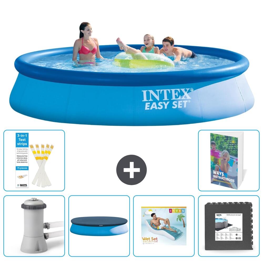 INTEX Basen Easy Set Okrągły - 396x84 cm - 7-częściowy S223