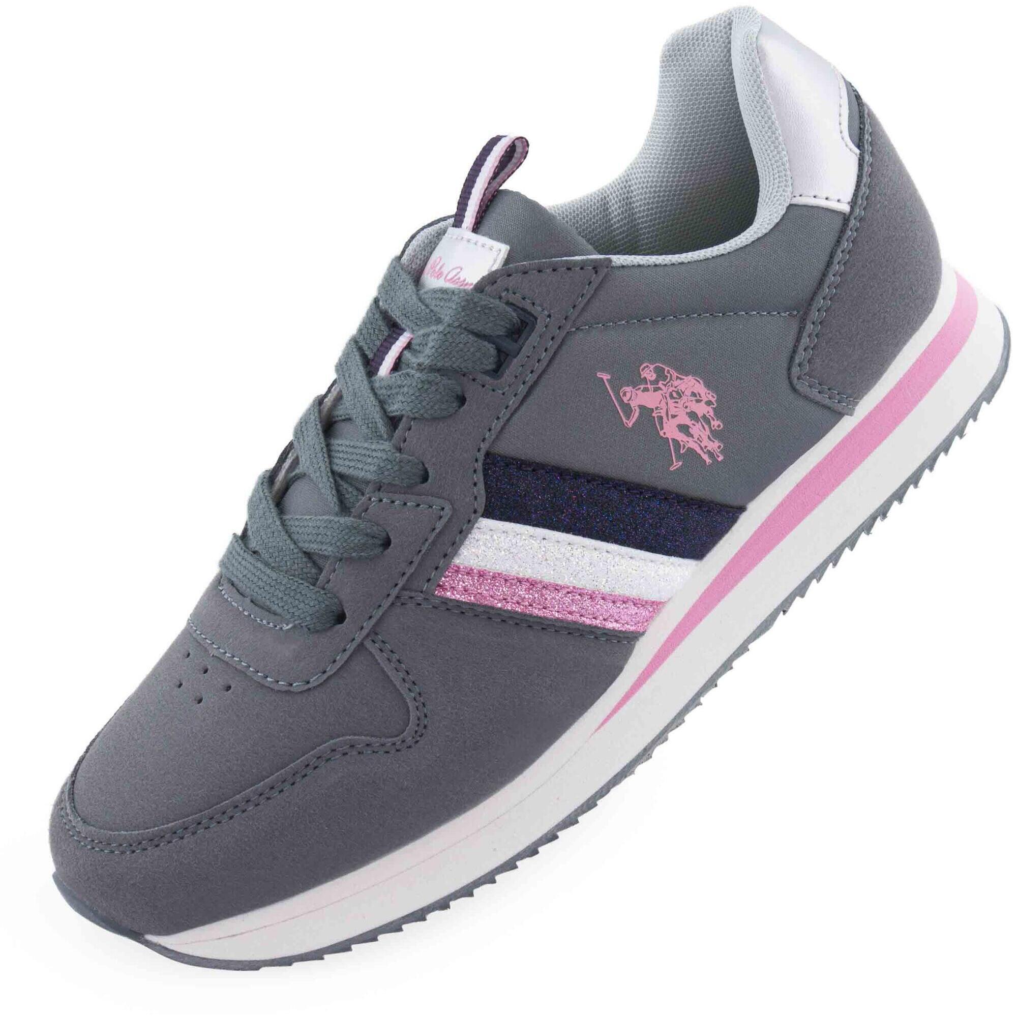 Stylowe Szare Trampki U.S. Polo Assn. dla Kobiet Rozmiar 40