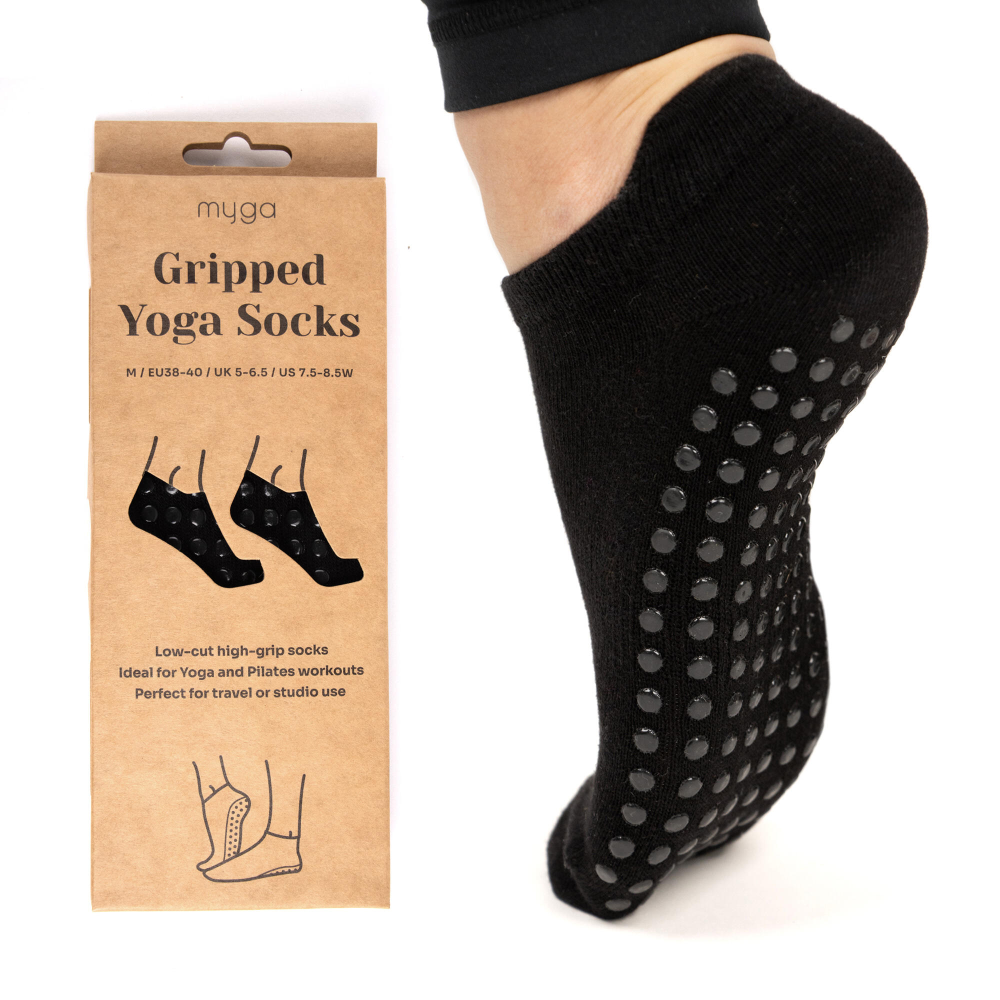 Antypoślizgowe skarpetki do jogi myga Grip Socks - M