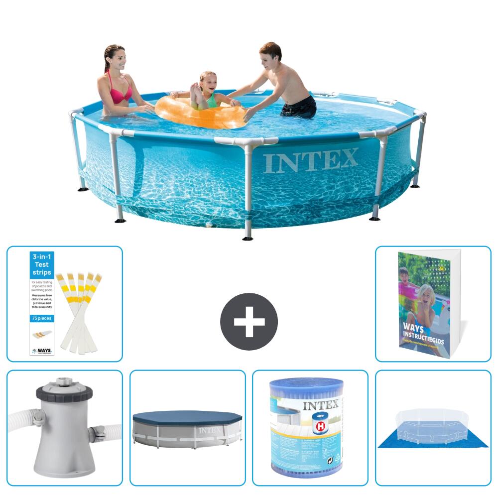 INTEX Basen ze stelażem Okrągły - 305x76 cm - 7-częściowy S341