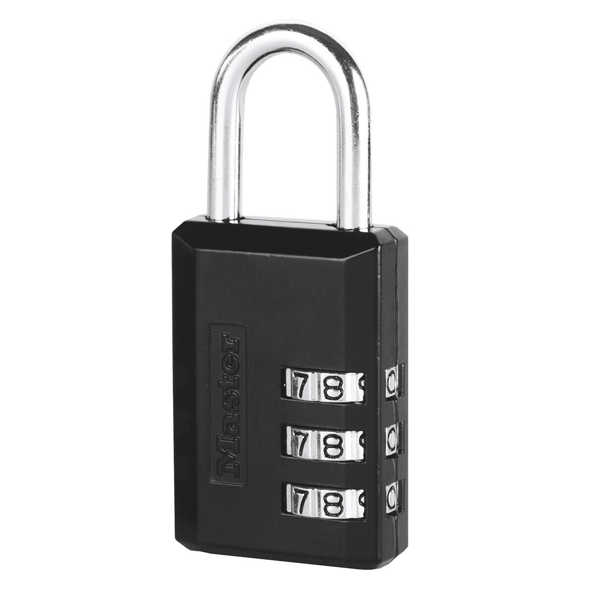 Kłódka na szyfr z korpusem cynkowym Master Lock 647EURD, kolor czarny