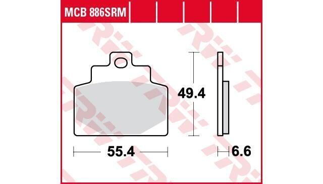TRW MCB 886 SRM Sintered Metal Klocki Hamulcowe