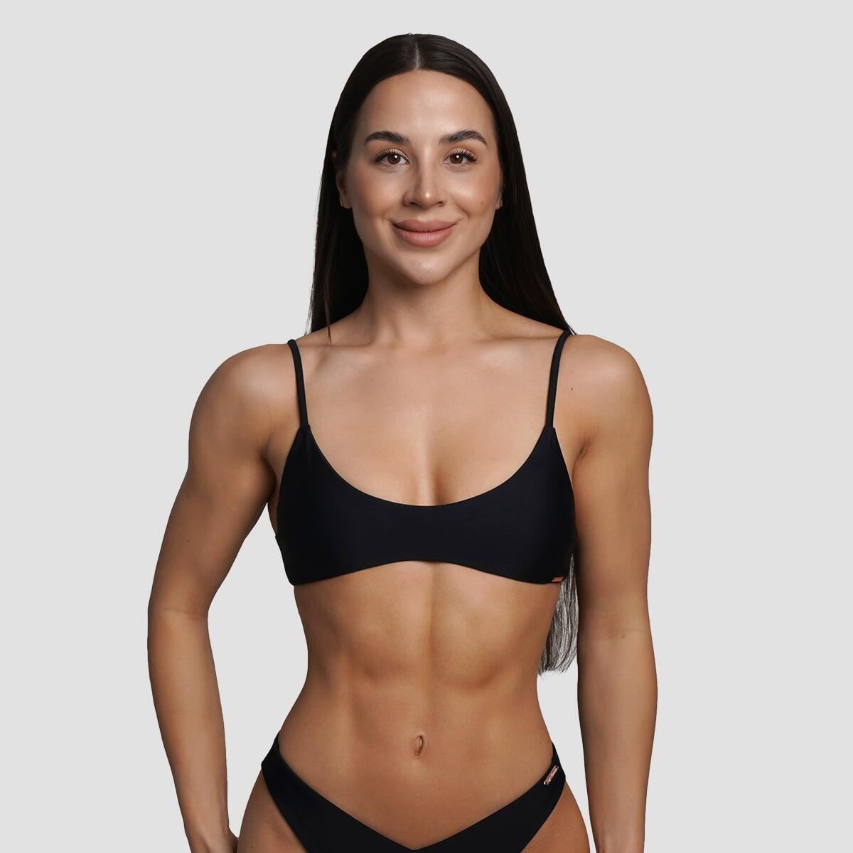 Góra od bikini damska pływanie z ramiączkami czarna HAWAII