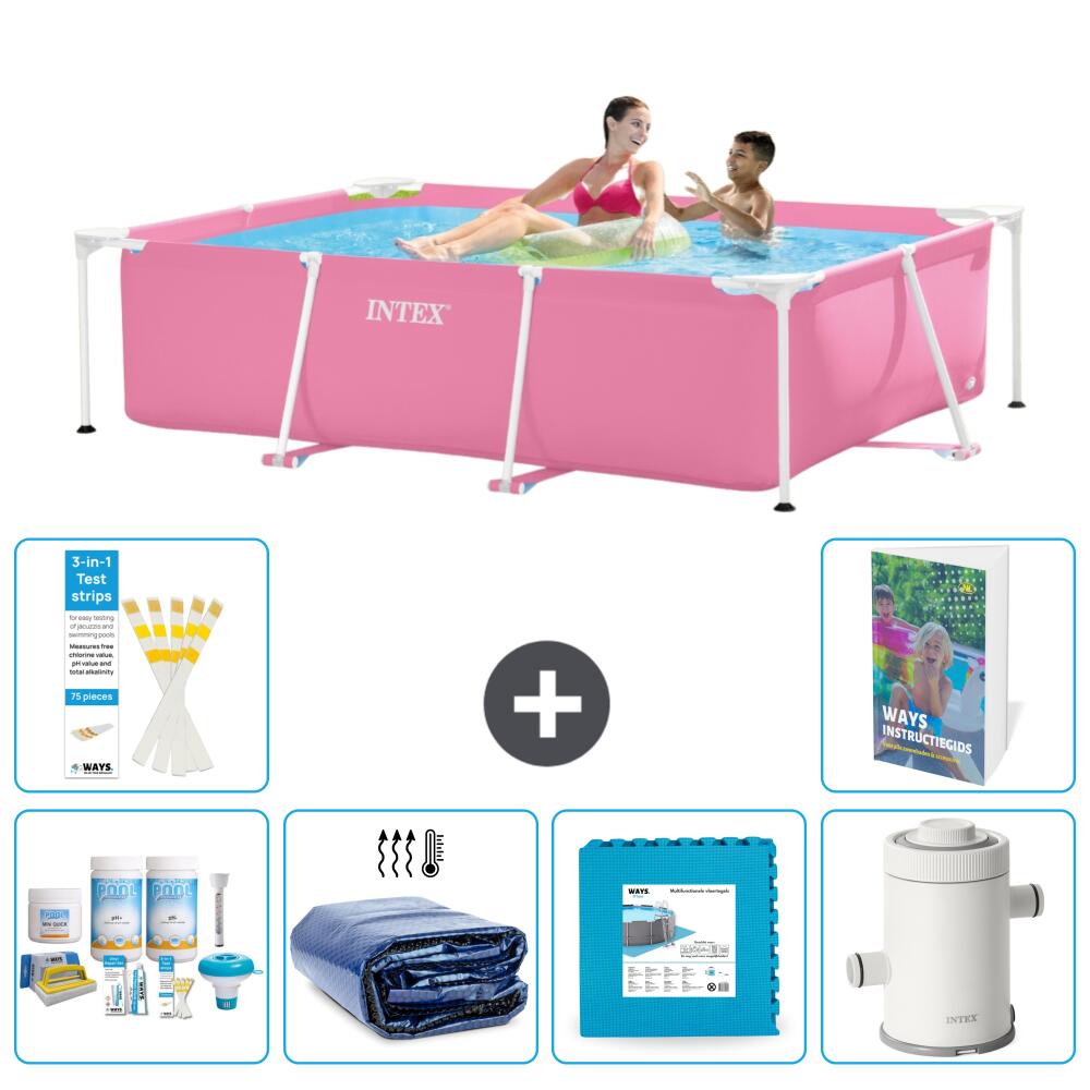 INTEX Basen ze stelażem Prostokątny - 220x150x60 cm - 7-częściowy S14