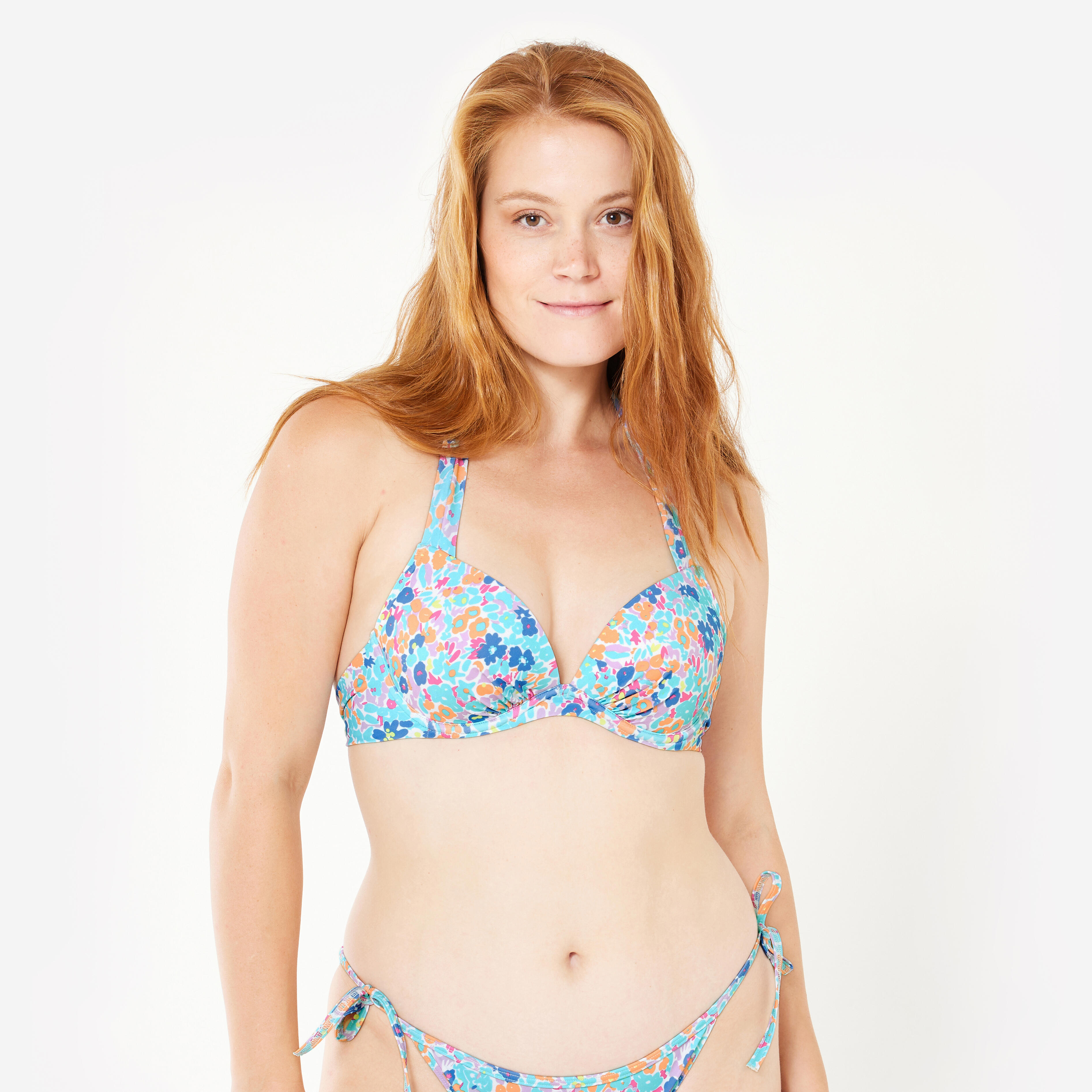 Góra kostiumu kąpielowego surfingowego damska Olaian Elena Prairie