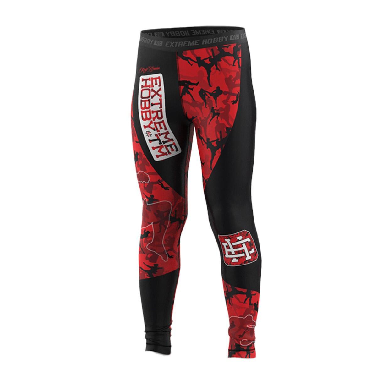 Legginsy sportowe dla dzieci do MMA Fitness Extreme Hobby RED WARRIOR