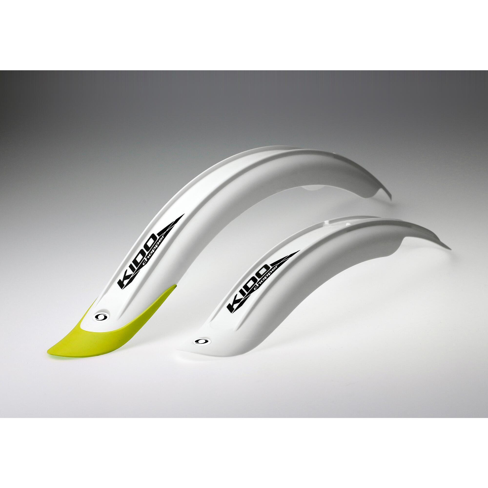 Błotniki Simpla KIDO SHORT 16 P+T biało/limonkowy