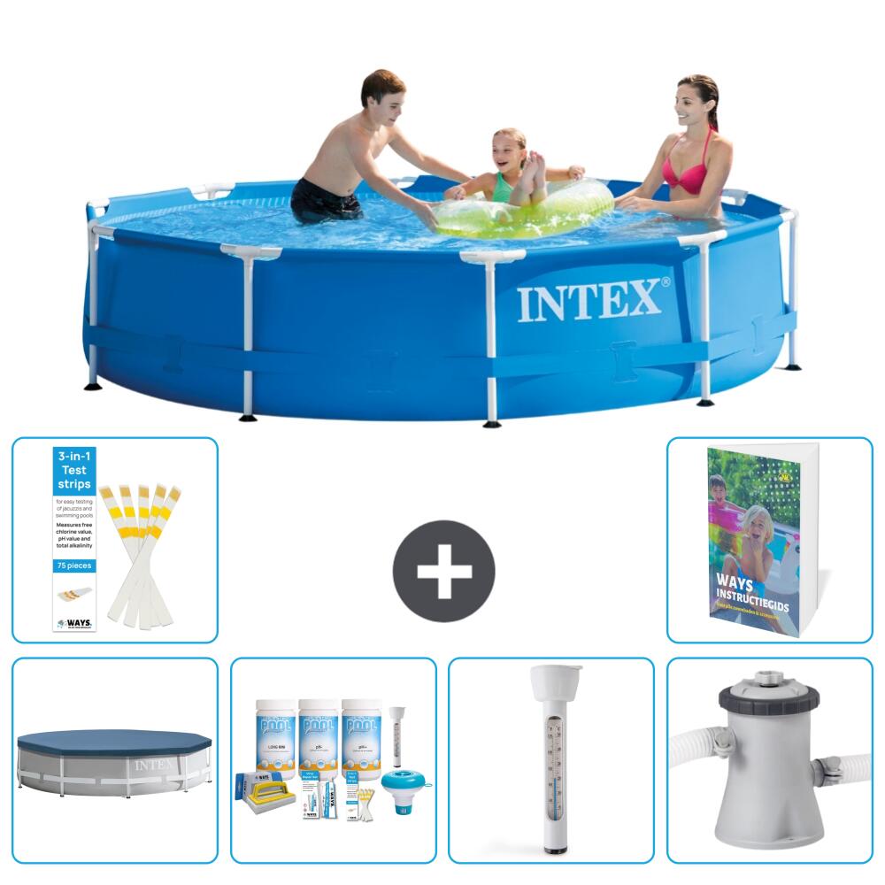 INTEX Basen ze stelażem Okrągły - 305x76 cm - 7-częściowy S52