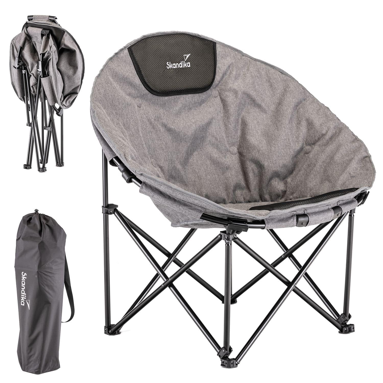 Fotel kempingowy składany okrągły Moonchair Kupari XL, max. 150 kg, z torbą