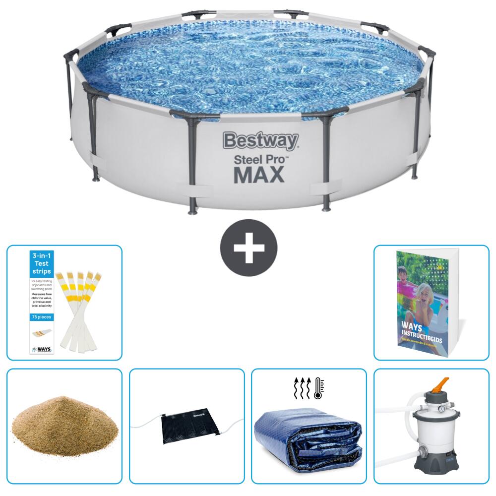 BESTWAY Basen Steel Pro MAX Okrągły - 305x76 cm - 7-częściowy S69