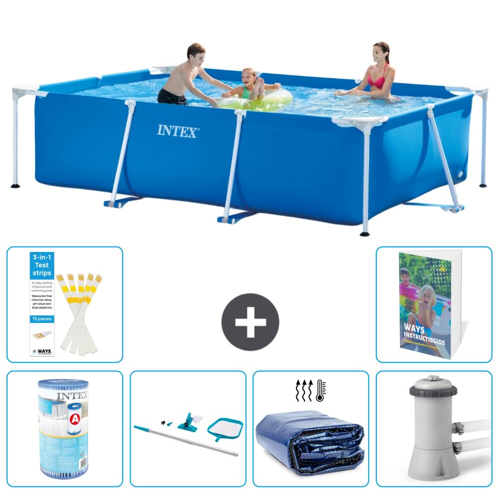INTEX Basen ze stelażem Prostokątny - 300x200x75 cm - 7-częściowy S20