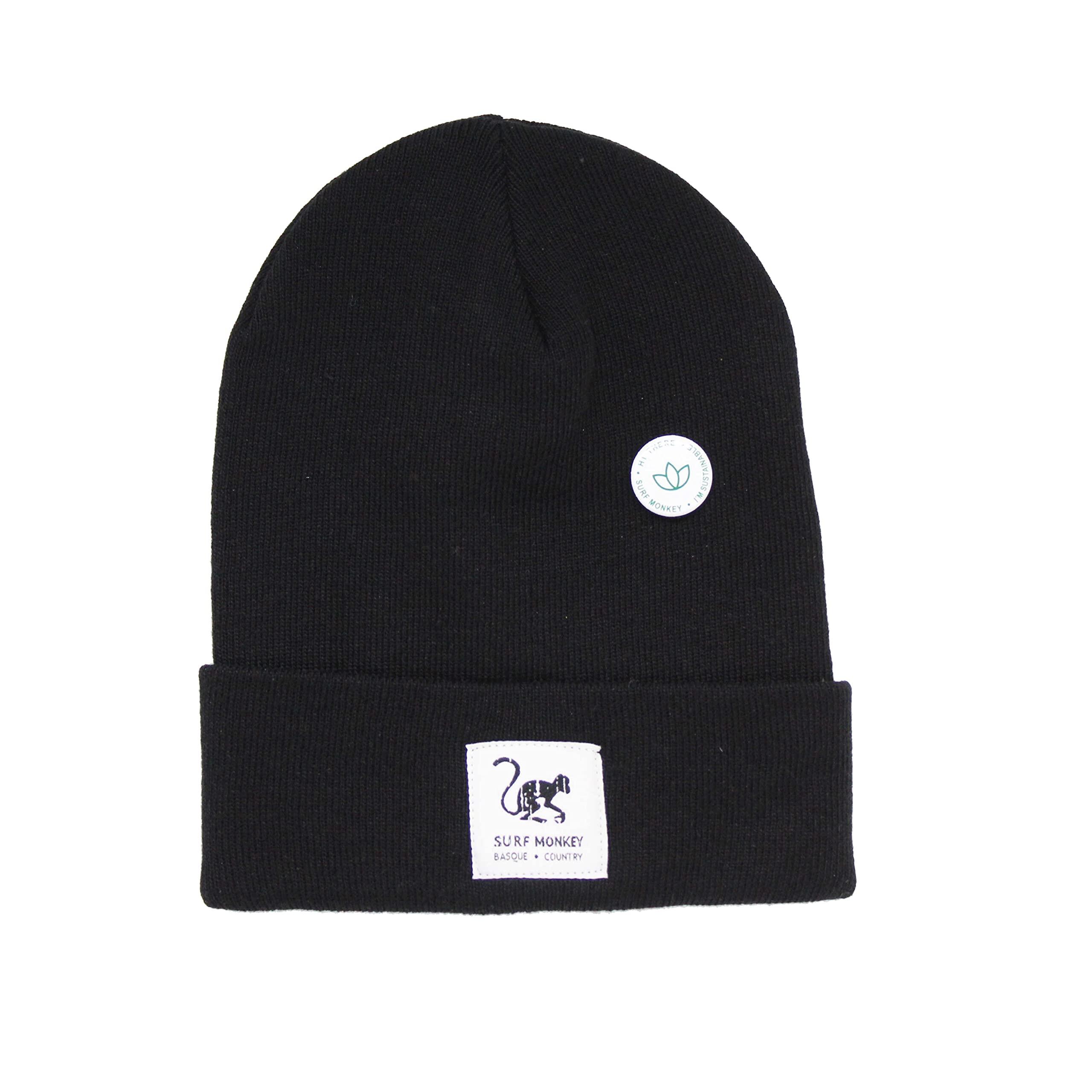Recyklingowa Czapka Beanie - Jeden Rozmiar - (Czarny)