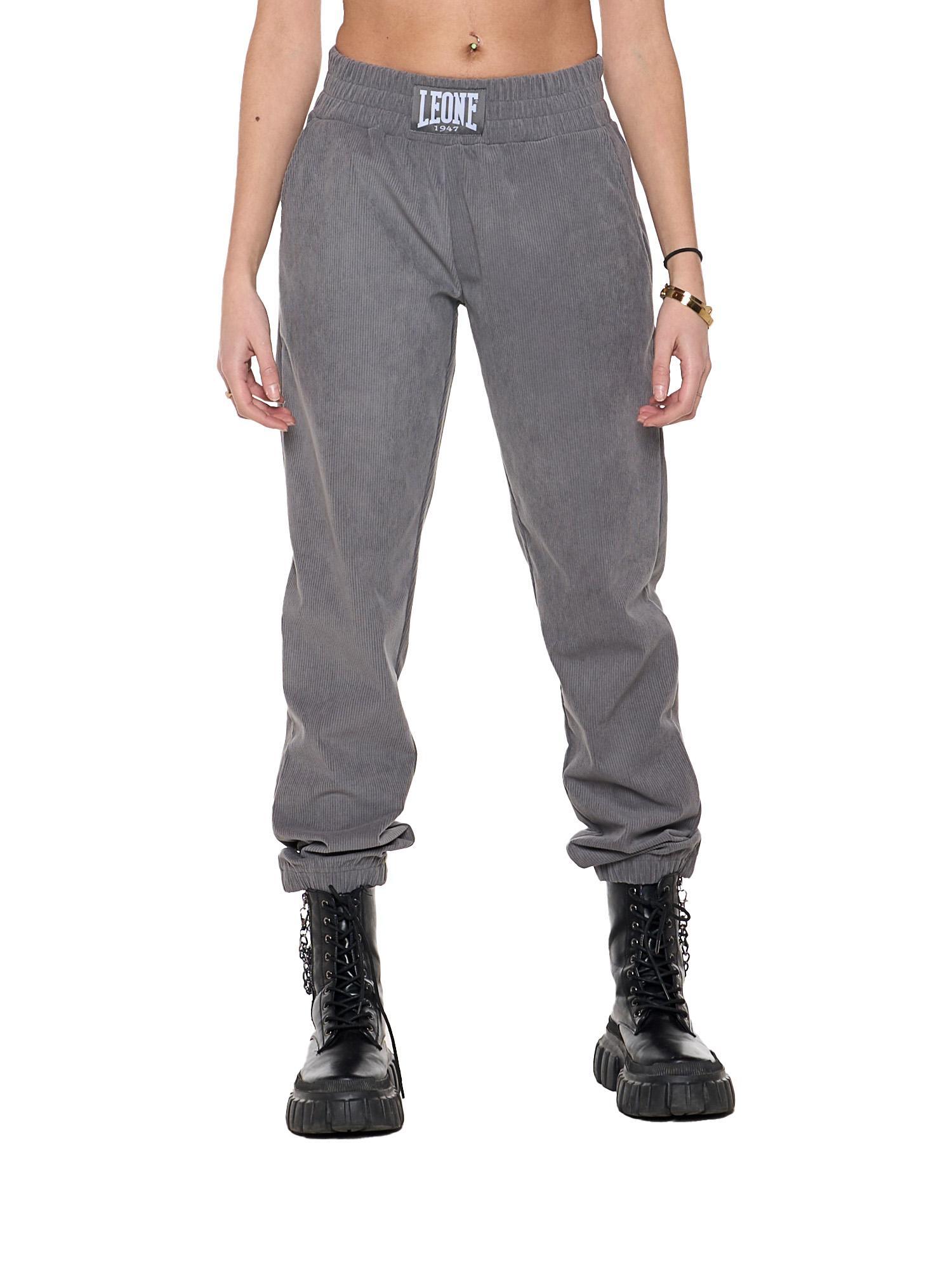Leone 1947 Glam Winter Damen Samthose z naszywką