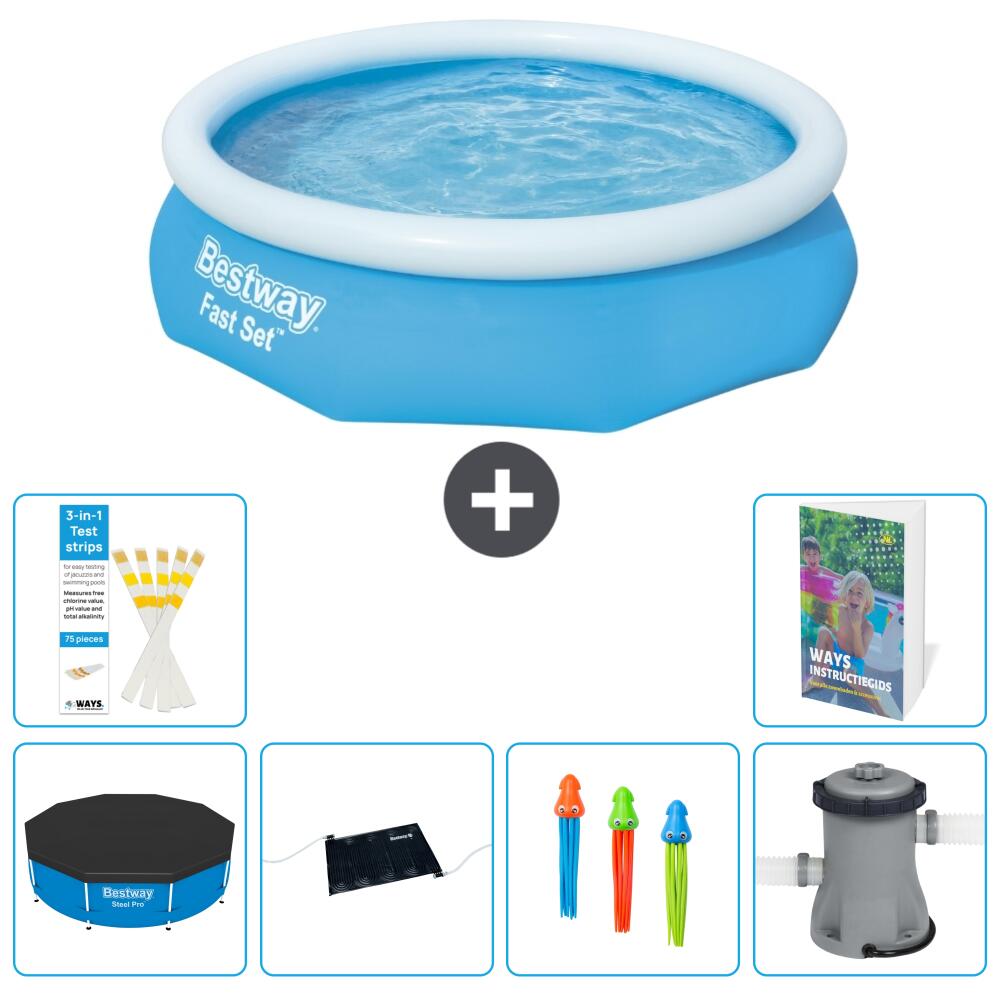BESTWAY Basen Fast Set Okrągły - 305x76 cm - 7-częściowy S37