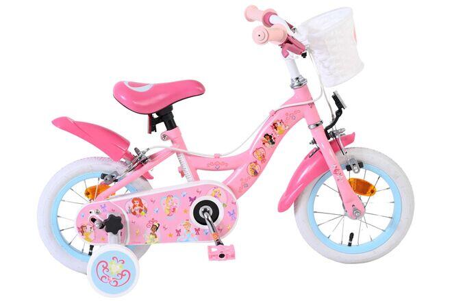 Rower dziecięcy Disney Princess 12 cali, różowy, dwa hamulce