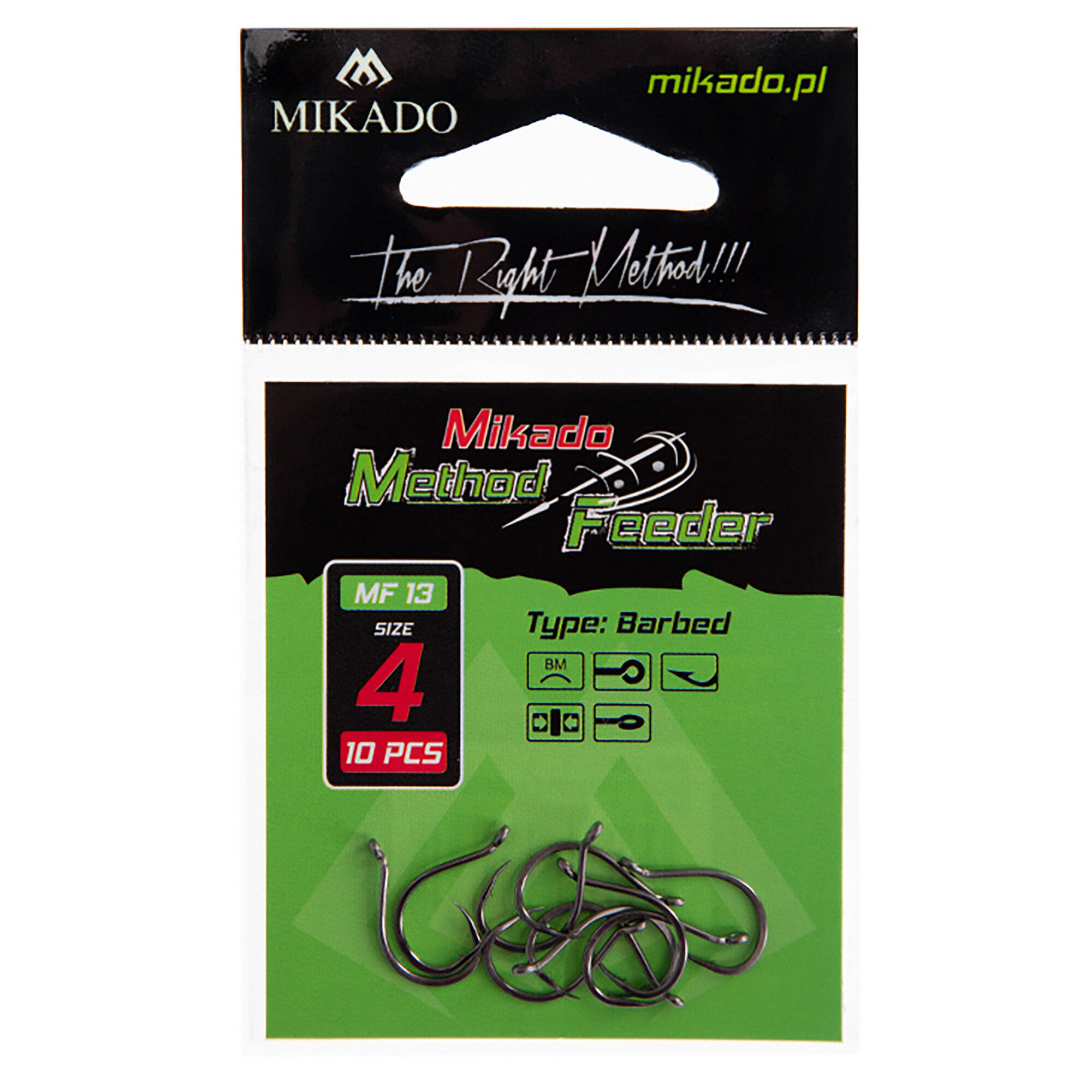 Haczyki Z Zadziorem Mikado Method Feeder Mf13 R. 6