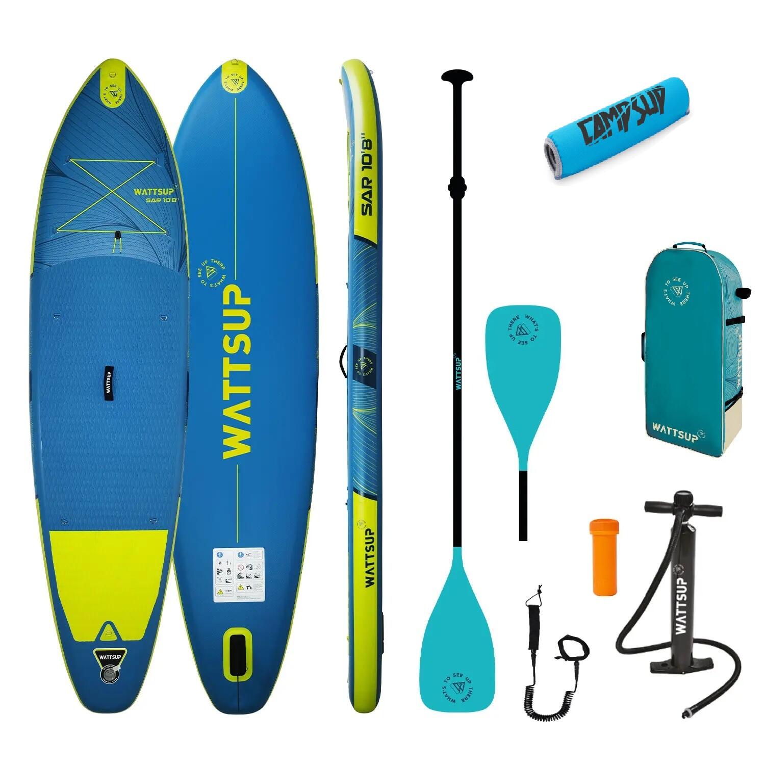 Deska SUP Pompowana WattSup SAR 10'8 325cm z Wiosłem Kajakowym + Bojka