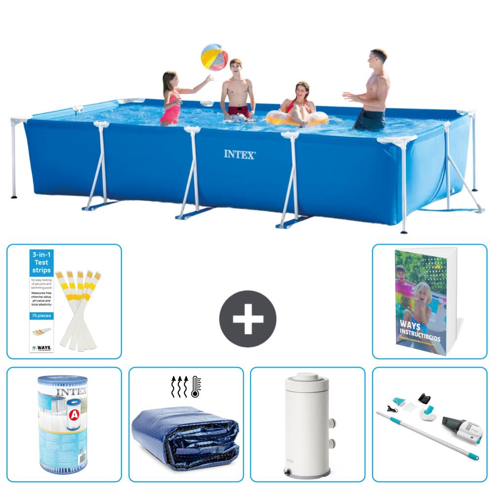 INTEX Basen ze stelażem Prostokątny - 450x220x84 cm - 7-częściowy S120