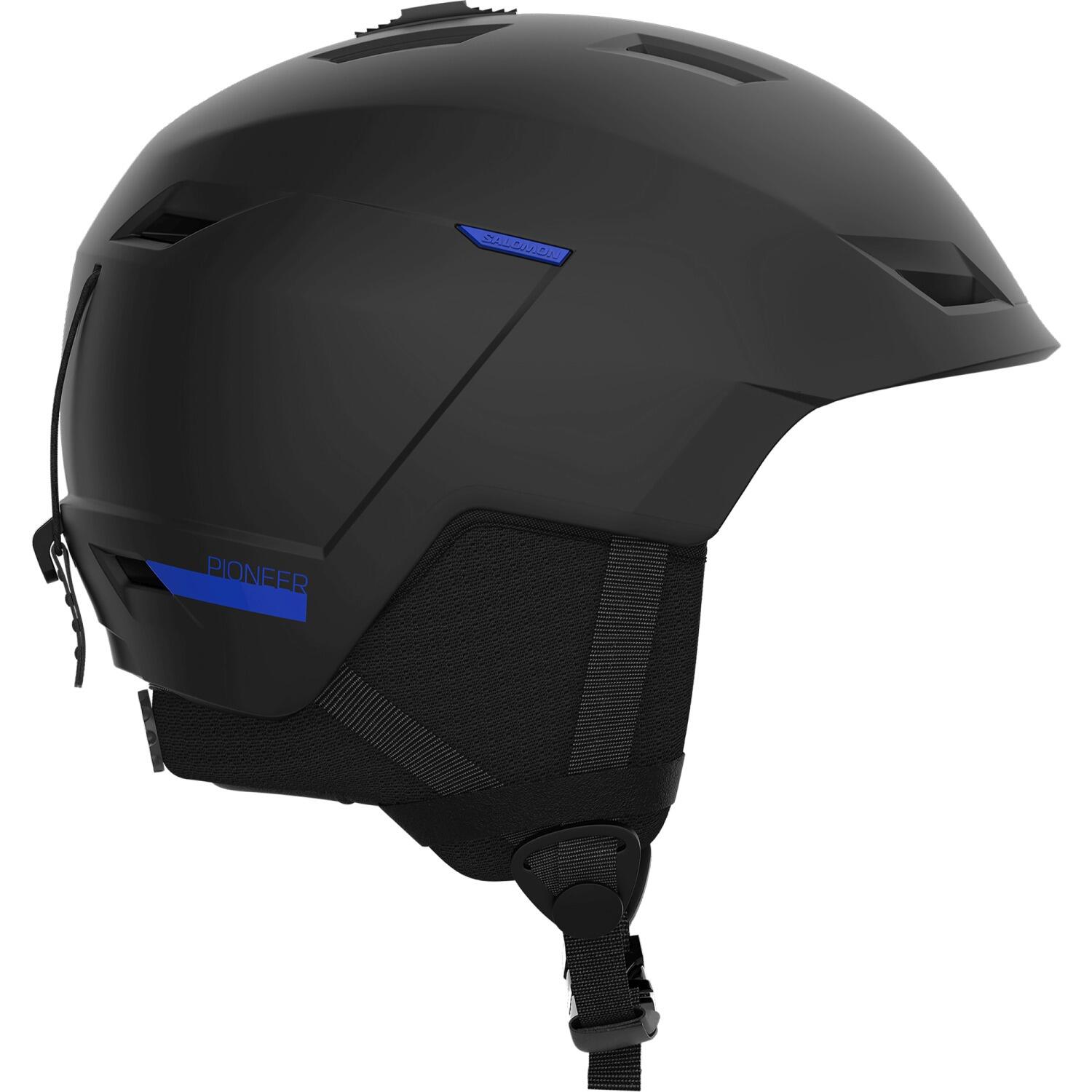 Sporty zimowe Kaski Salomon Pioneer LT Kask Narciarski - S - Black Pop Race Blue