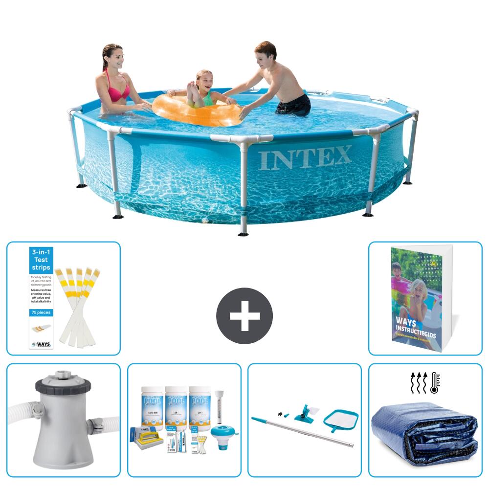 INTEX Basen ze stelażem Okrągły - 305x76 cm - 7-częściowy S267