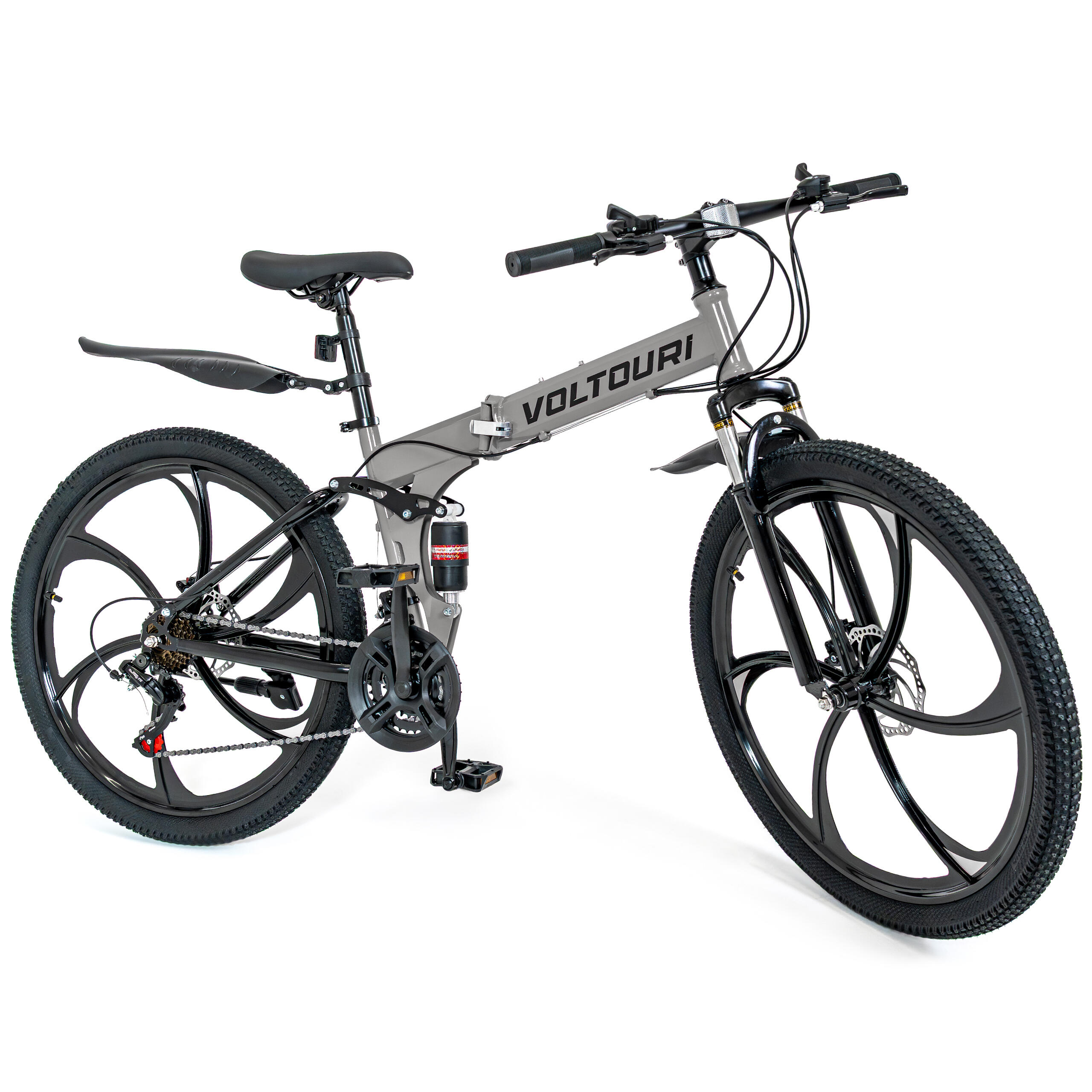 Rower górski VOLTOURI BK18 26” 21 biegów Shimano, amortyzacja, składany, szary