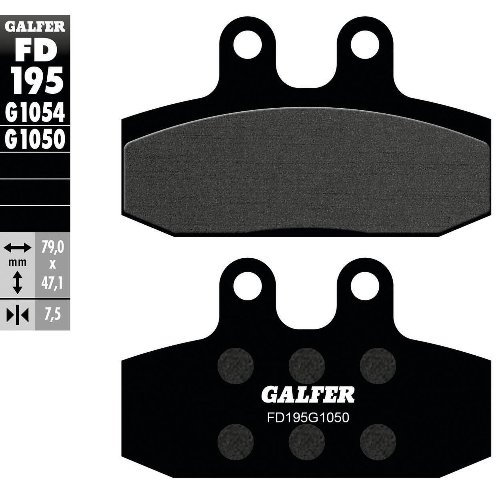 GALFER FD195 organiczne klocki hamulcowe do skutera 79 x 47 1 x 7 5 mm