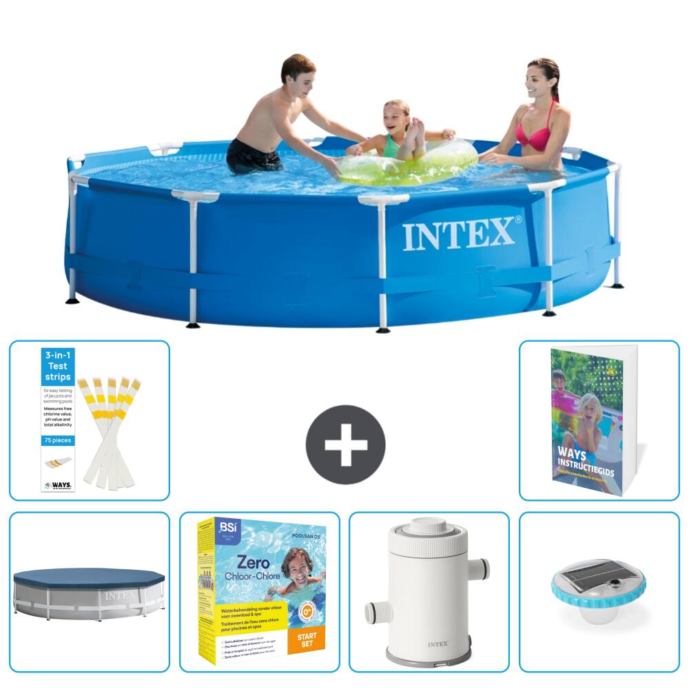 INTEX Basen ze stelażem Okrągły - 305x76 cm - 7-częściowy S32