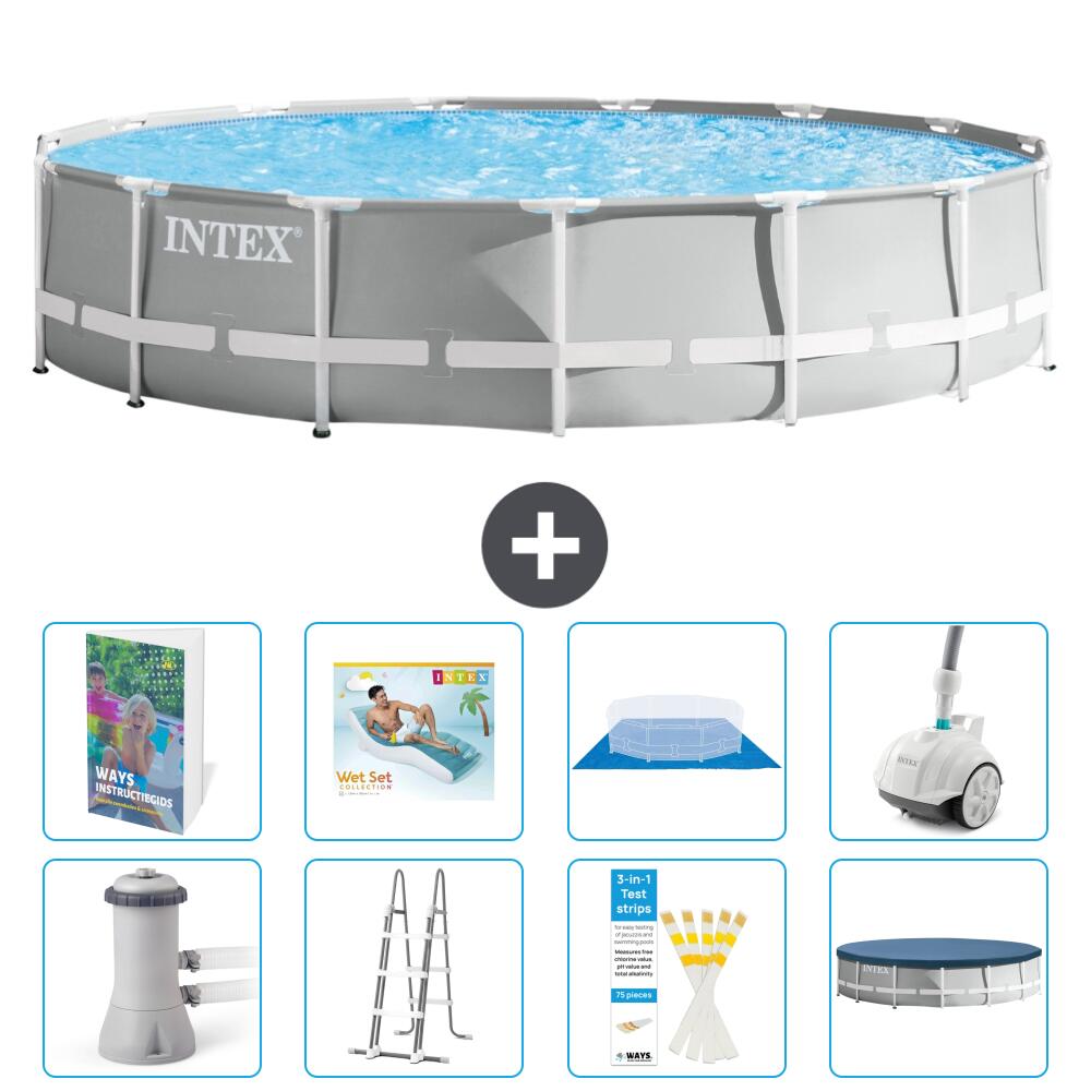 INTEX Basen Prism Frame Okrągły - 457x107 cm - 9-częściowy S584