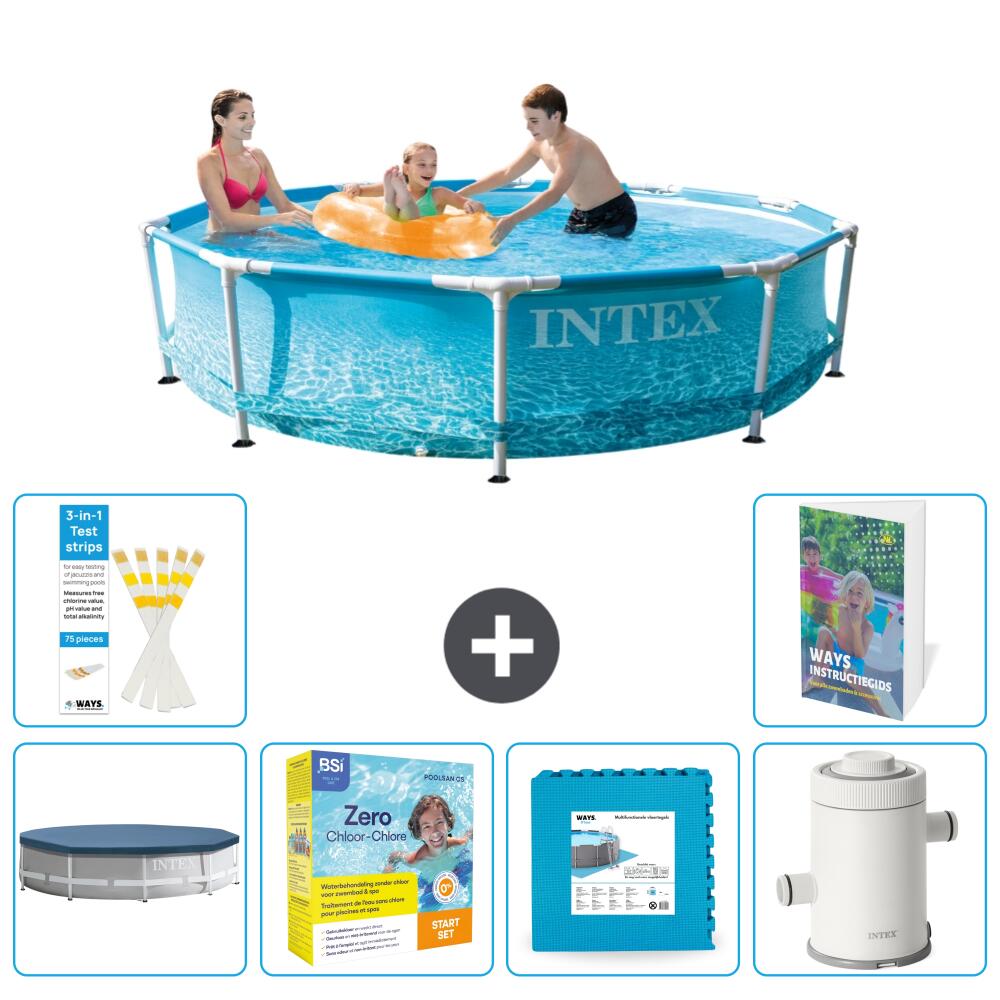 INTEX Basen ze stelażem Okrągły - 305x76 cm - 7-częściowy S102