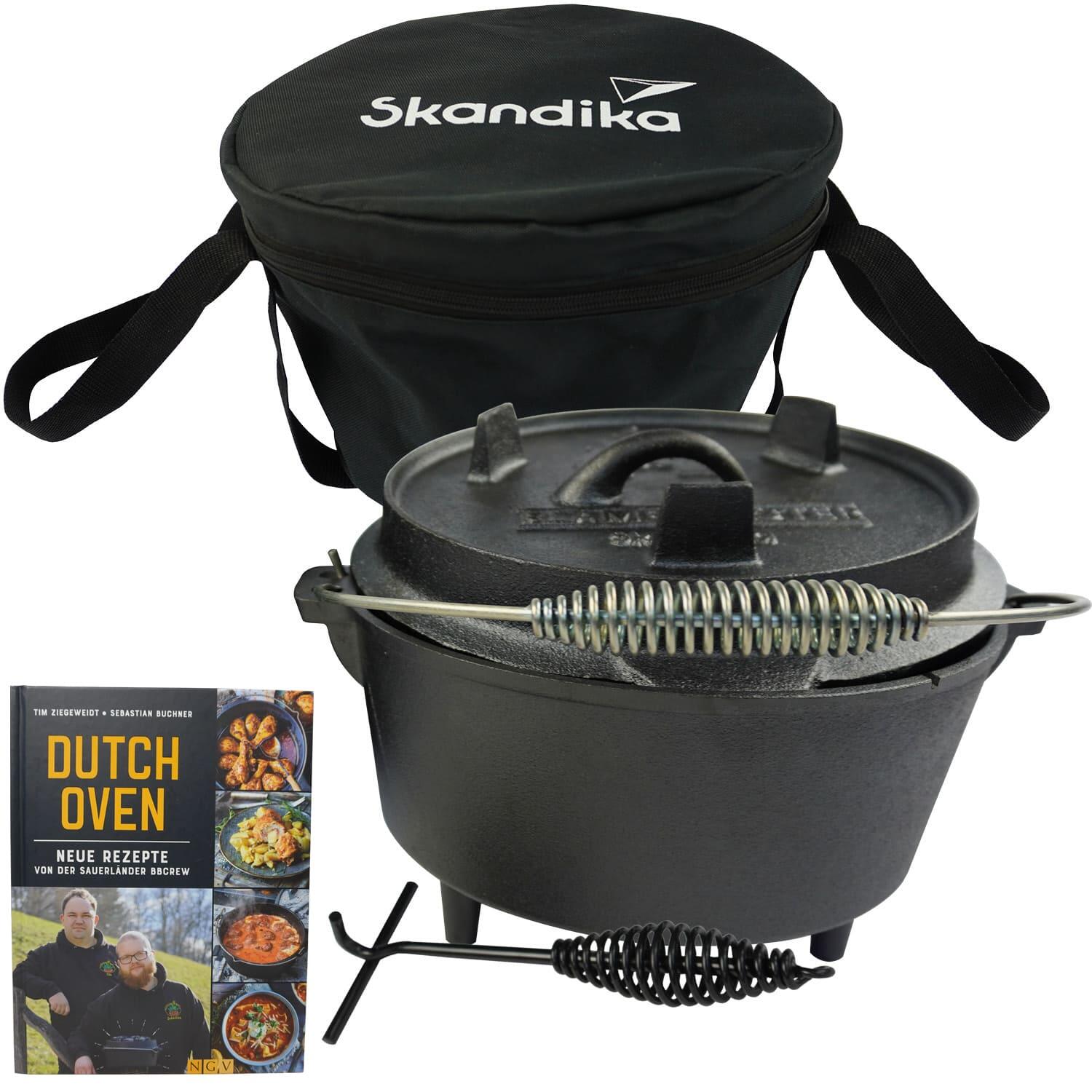 Żeliwny garnek kociołek kempingowy Dutch Oven Flame Master 7 1 L