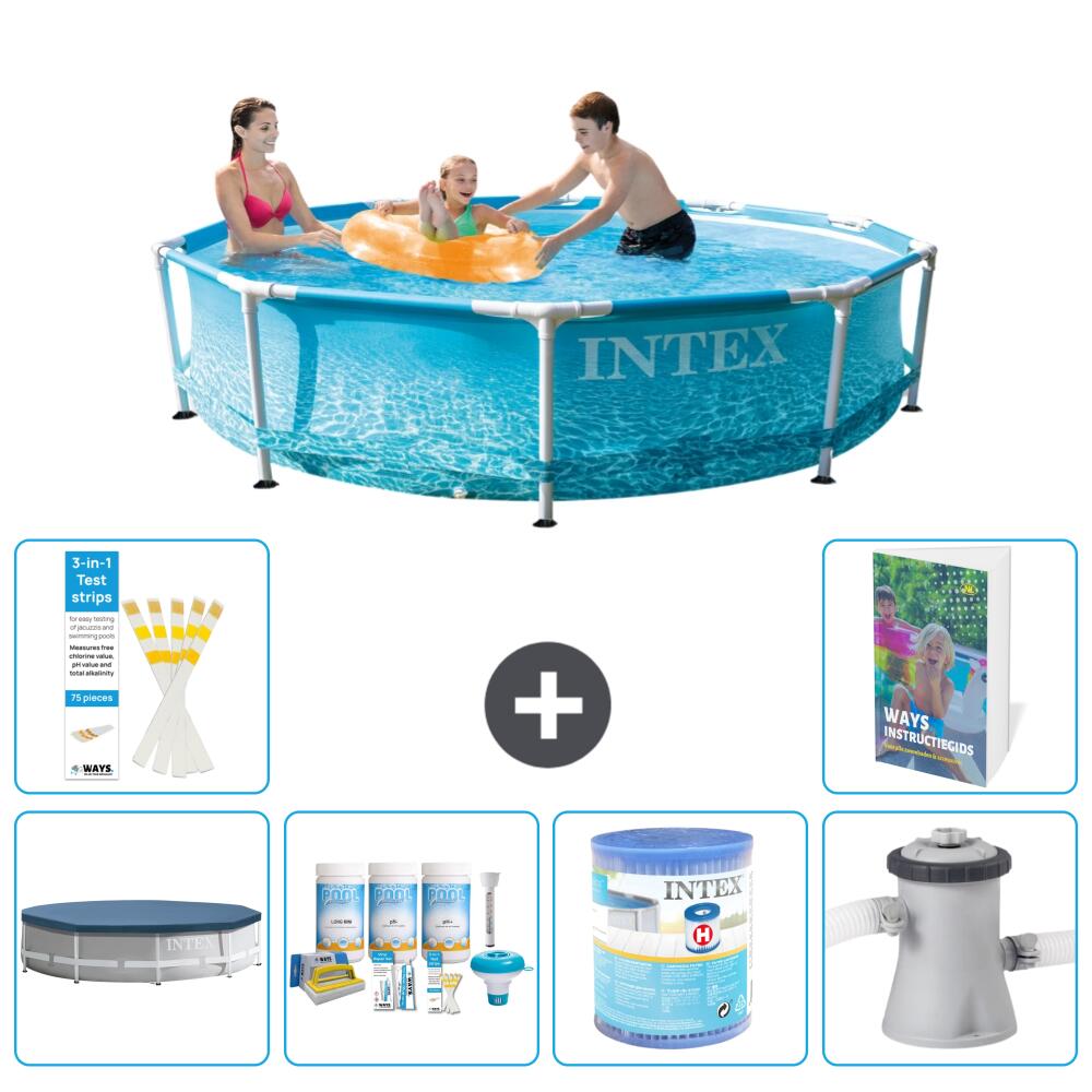 INTEX Basen ze stelażem Okrągły - 305x76 cm - 7-częściowy S34