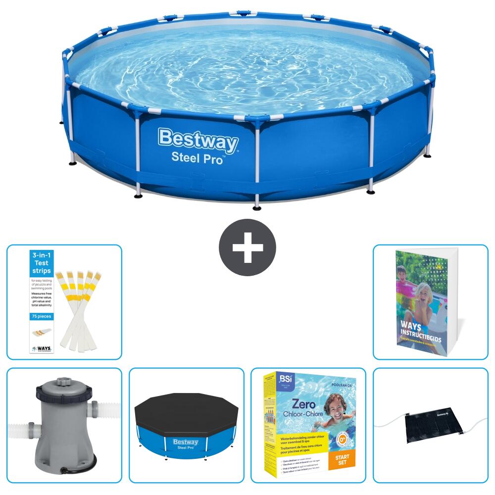 BESTWAY Basen Steel Pro Okrągły - 305x76 cm - 7-częściowy S234